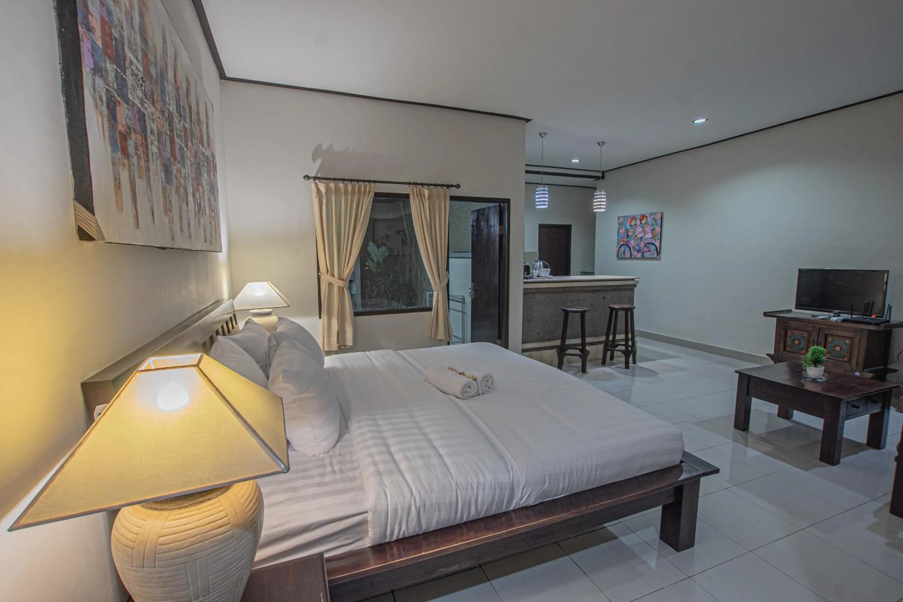 Bed in Panorama Cottages I