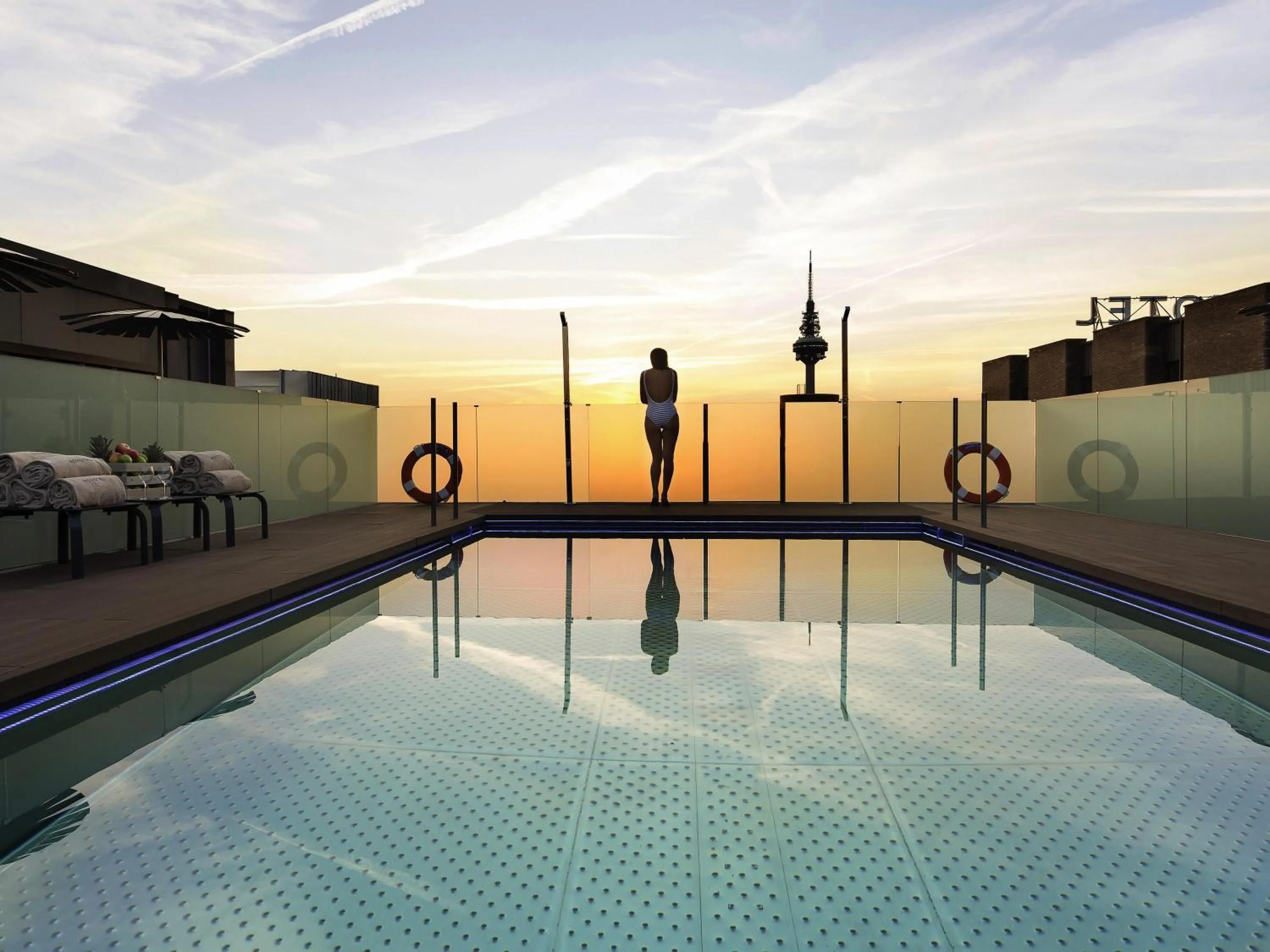 Pool view in Novotel Madrid Center