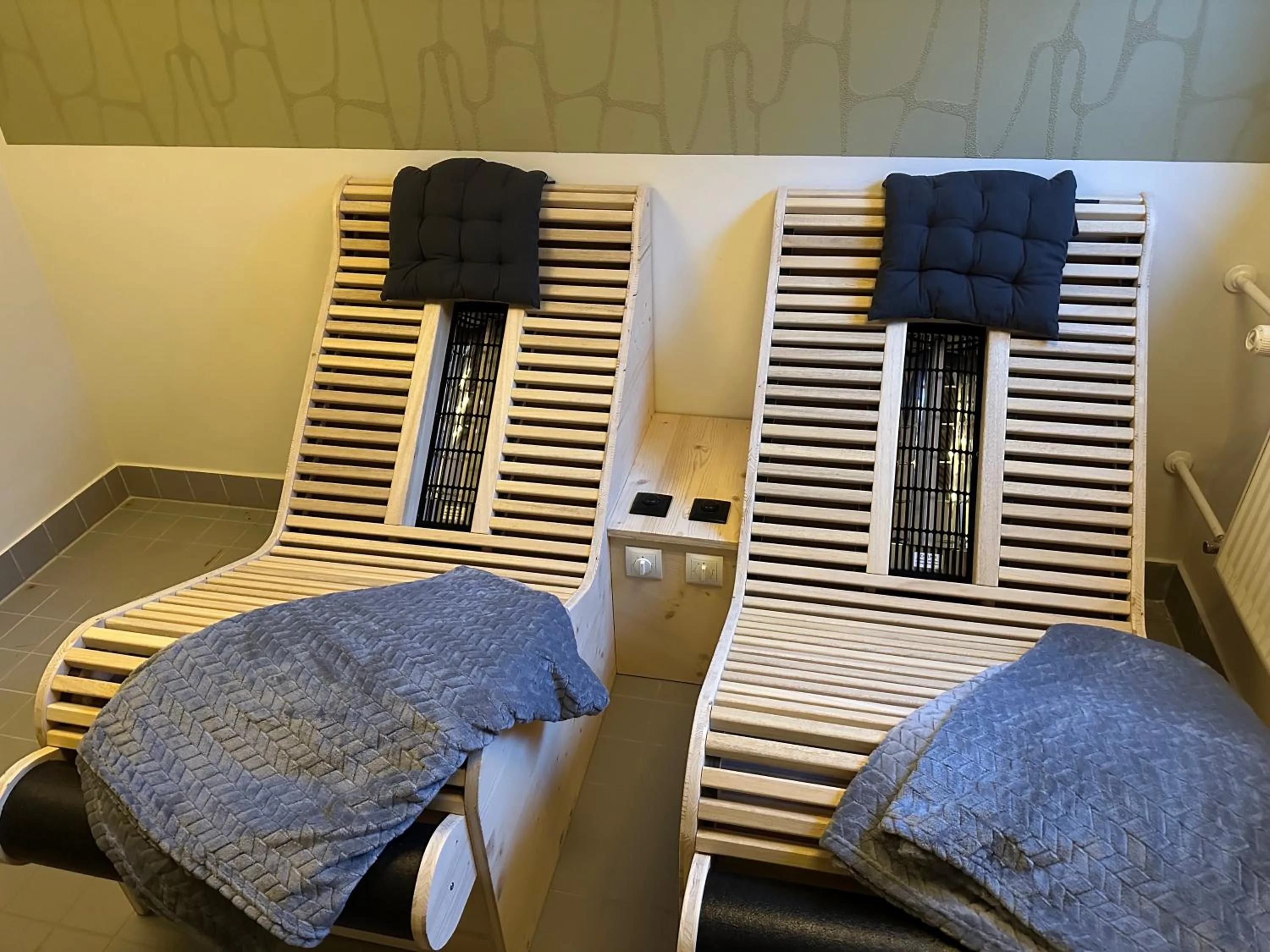 Sauna, Bed in Hotel Haus am Ahorn