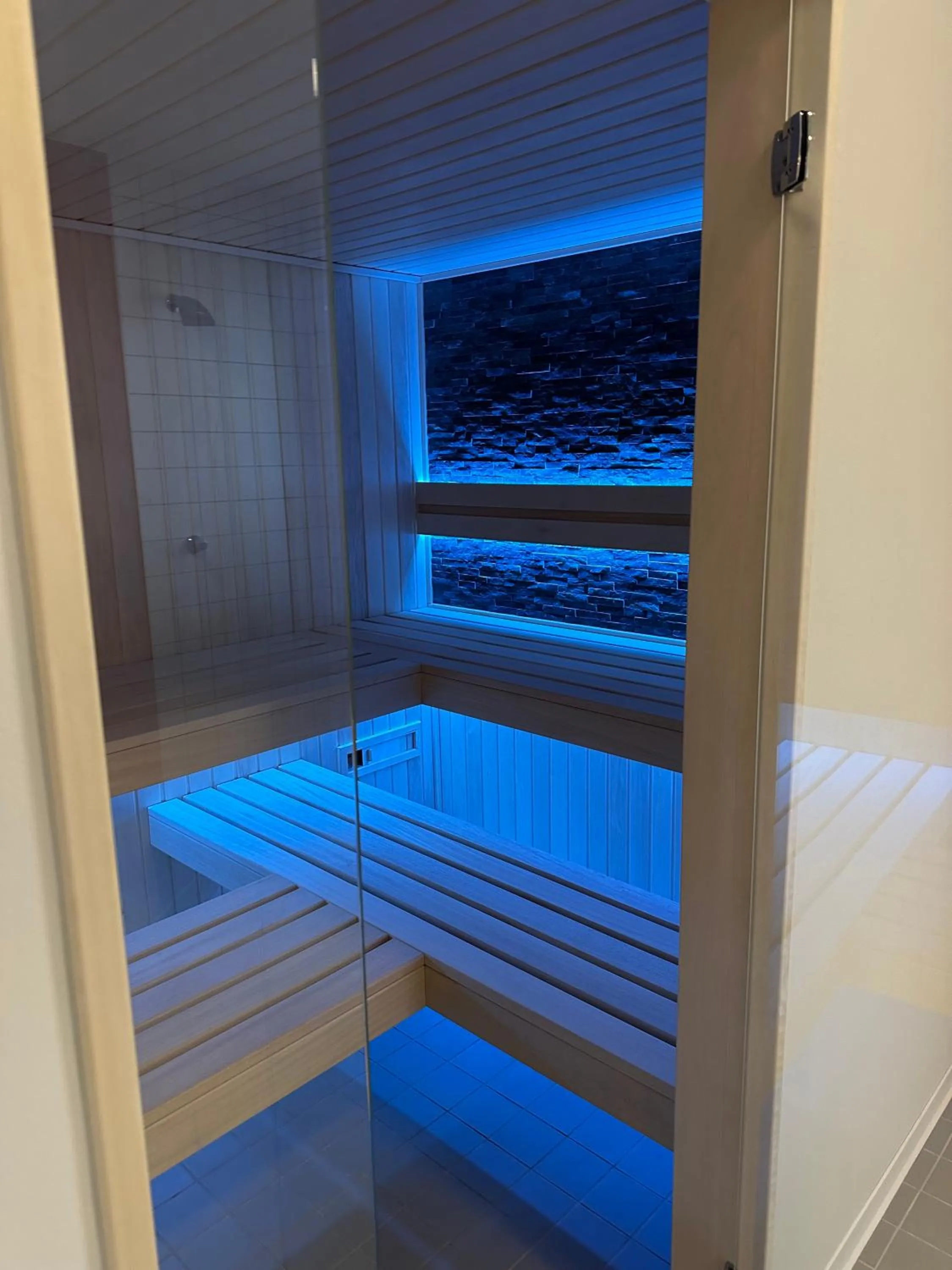 Sauna, Bed in Hotel Haus am Ahorn