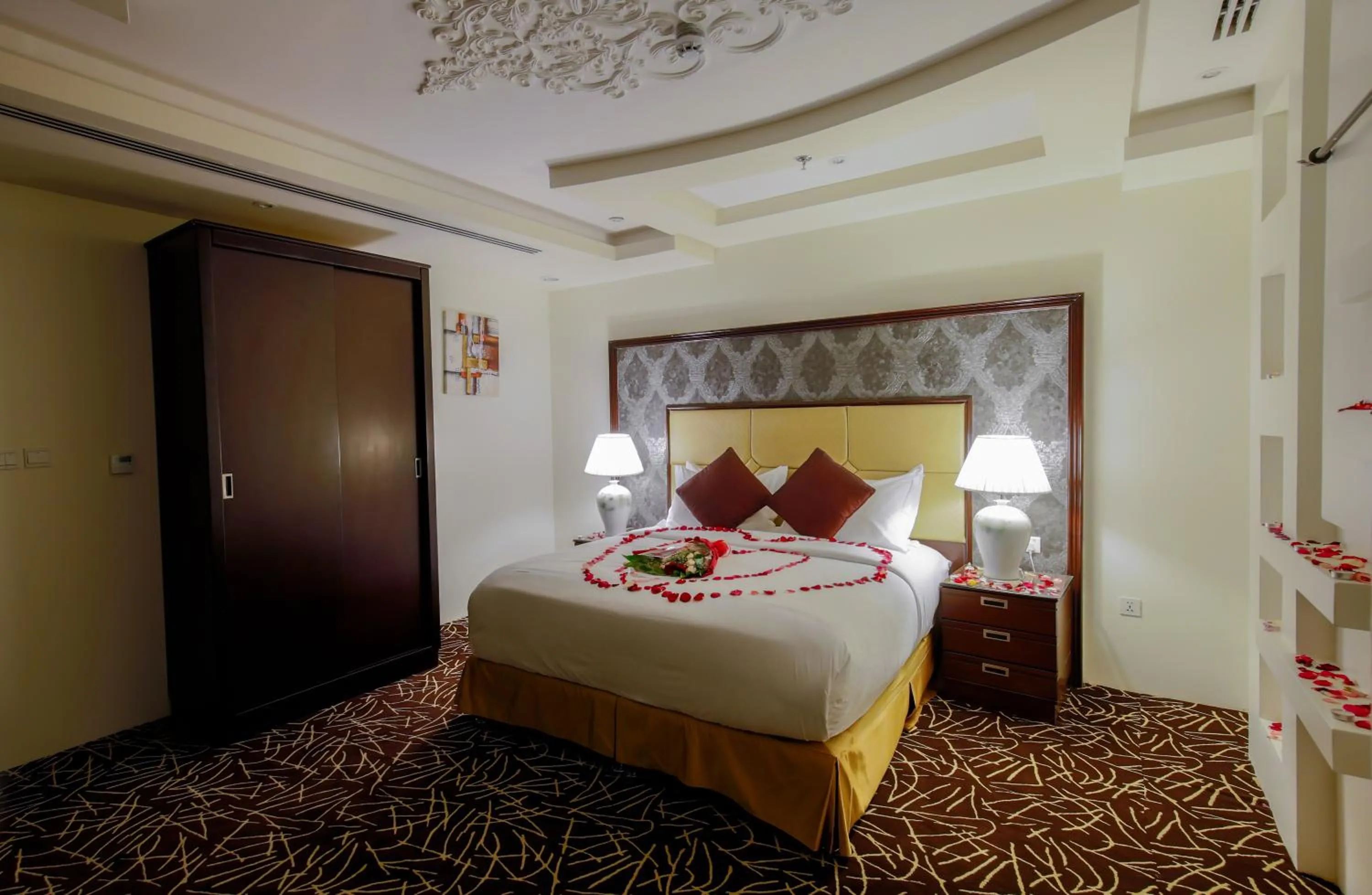 Bedroom, Bed in Rest Night Serviced Apartments- AlHamra