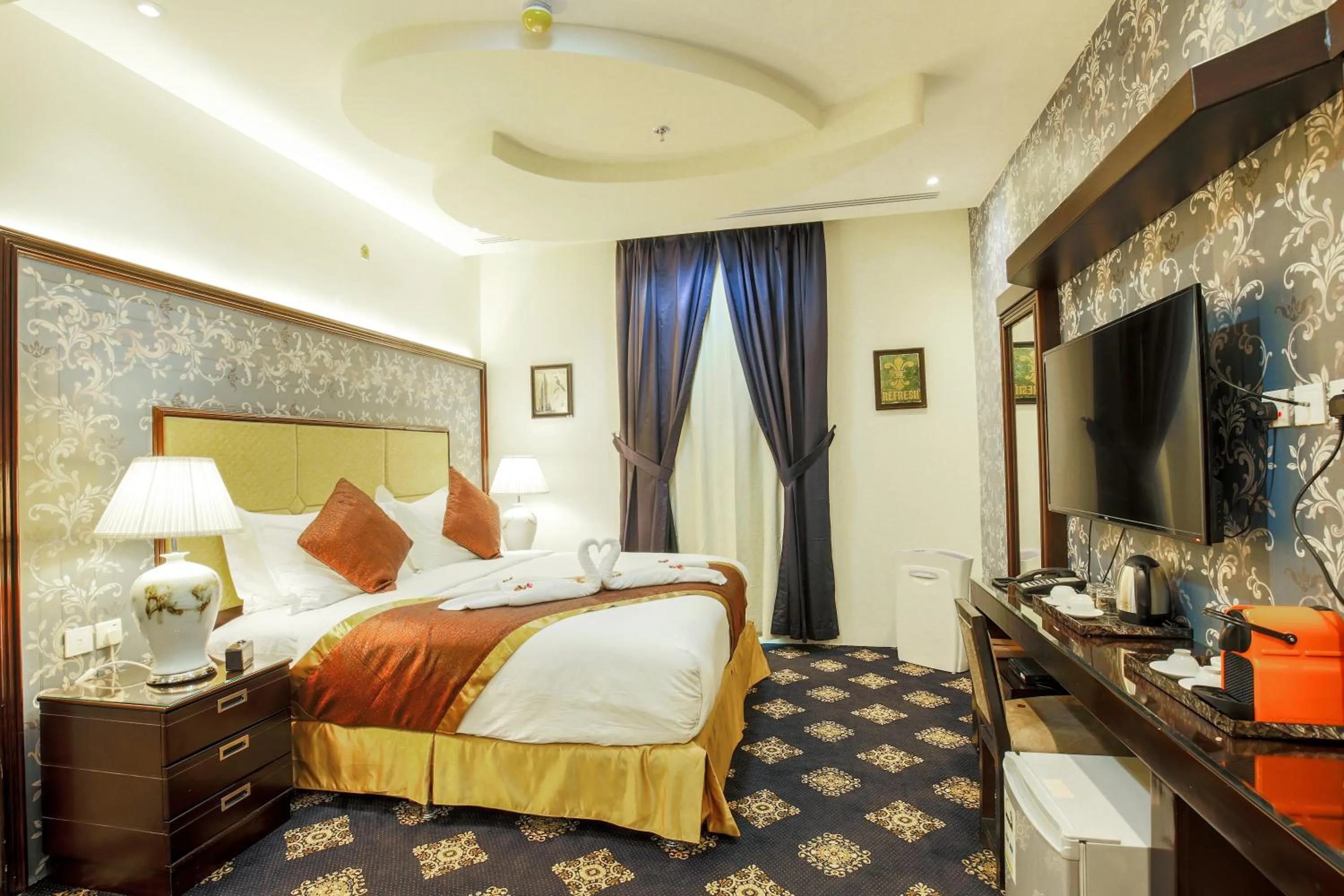 Bedroom, Bed in Rest Night Serviced Apartments- AlHamra