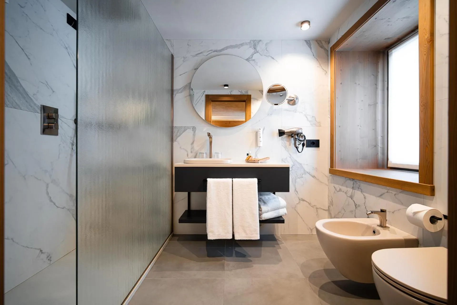 Shower in Sertorelli Sporthotel