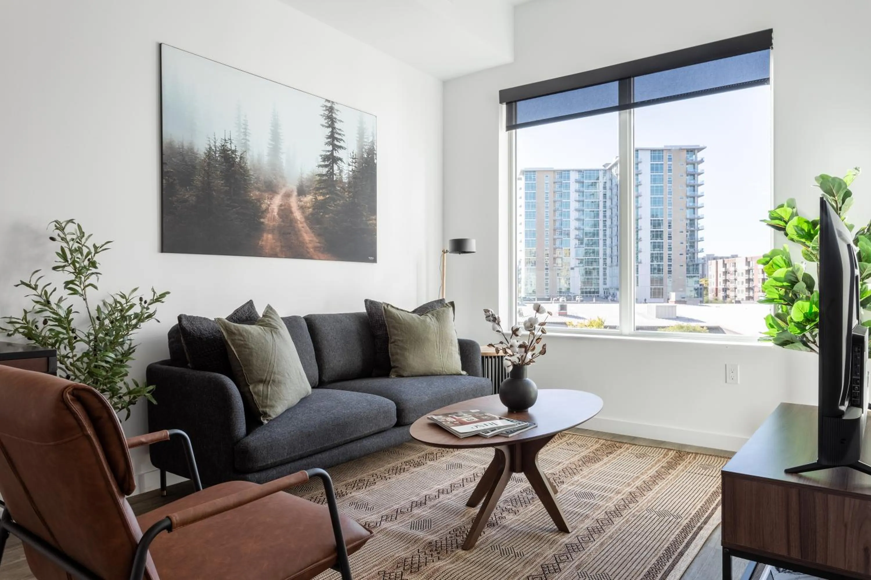 Living room in Mint House Nashville - The Gulch - Division St