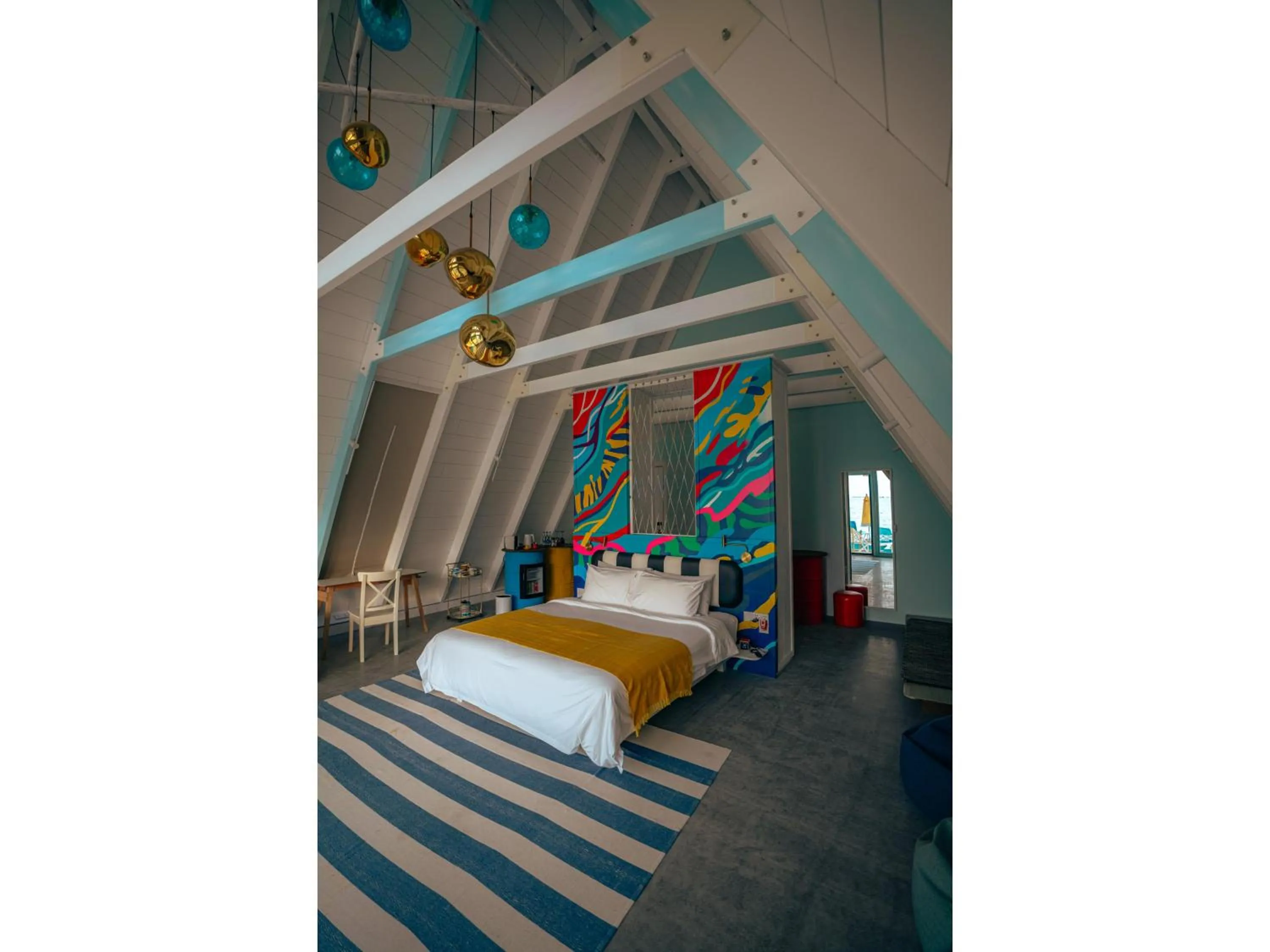 Bedroom, Bed in Oaga Art Resort Maldives - Greatest All Inclusive Plan with Free Speedboat Round-trip