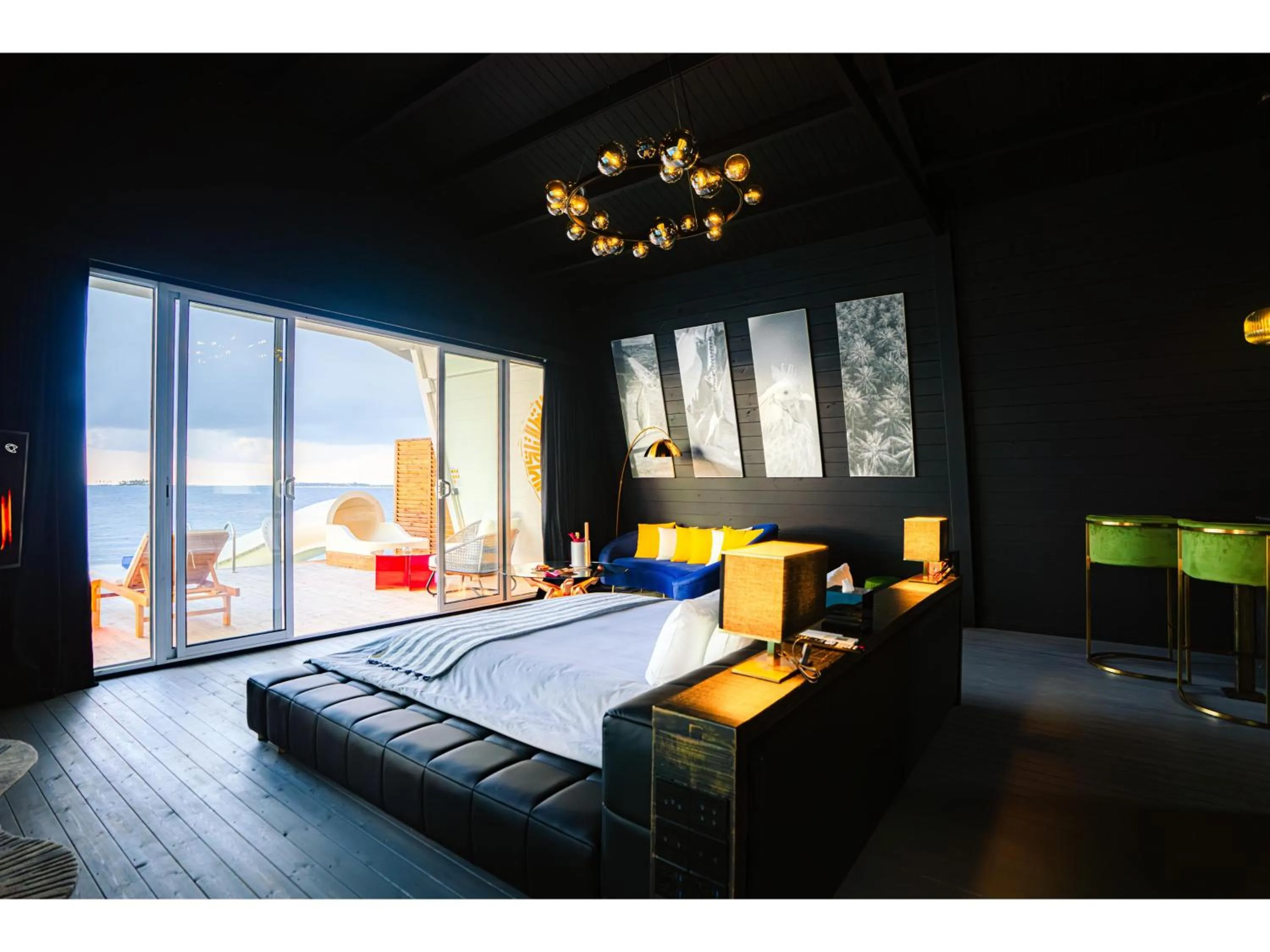 Bed in Oaga Art Resort Maldives - Greatest All Inclusive Plan with Free Speedboat Round-trip