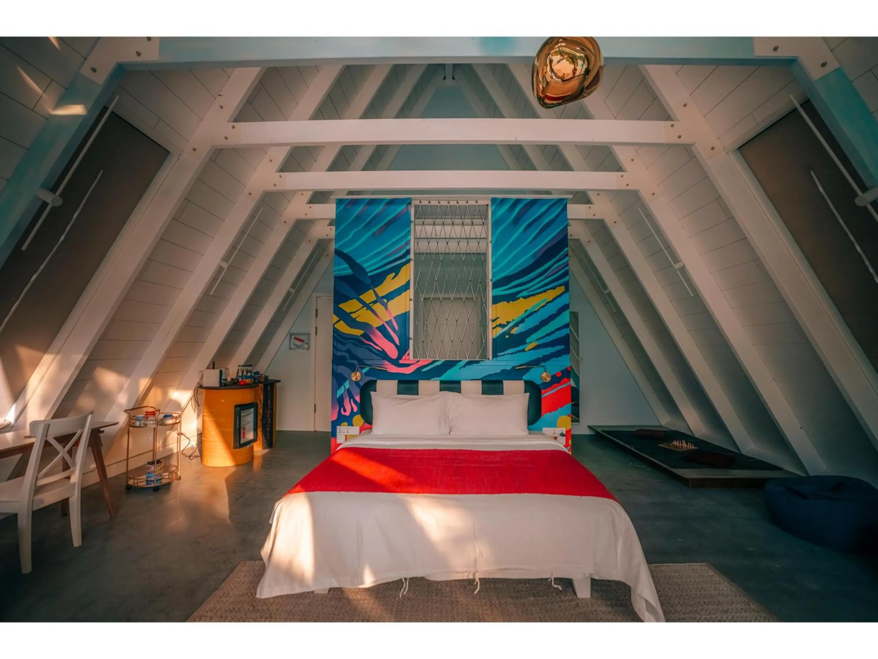 Bed in Oaga Art Resort Maldives - Greatest All Inclusive Plan with Free Speedboat Round-trip