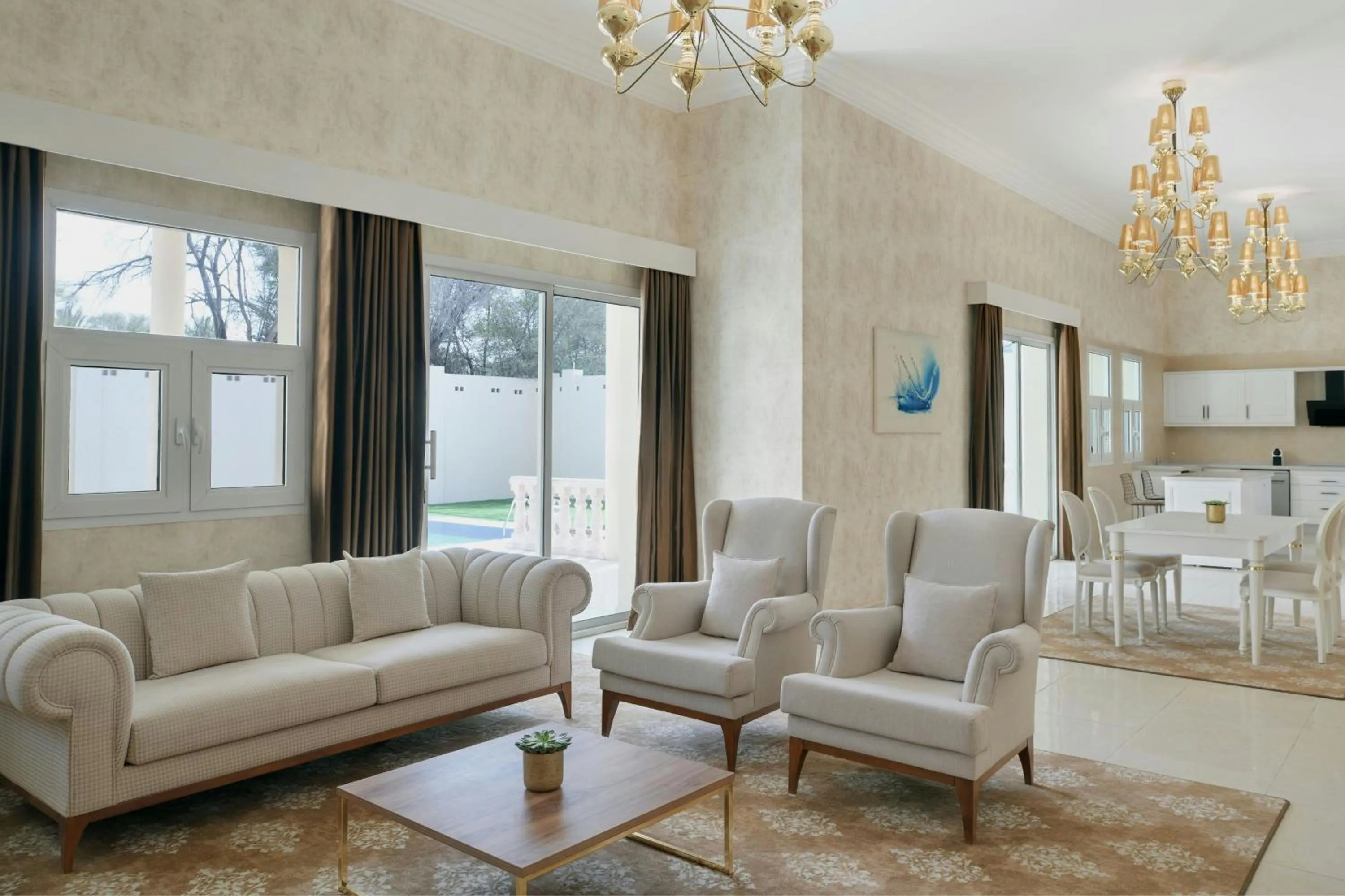 Swimming pool in Al Samriya Hotel, Doha, Autograph Collection