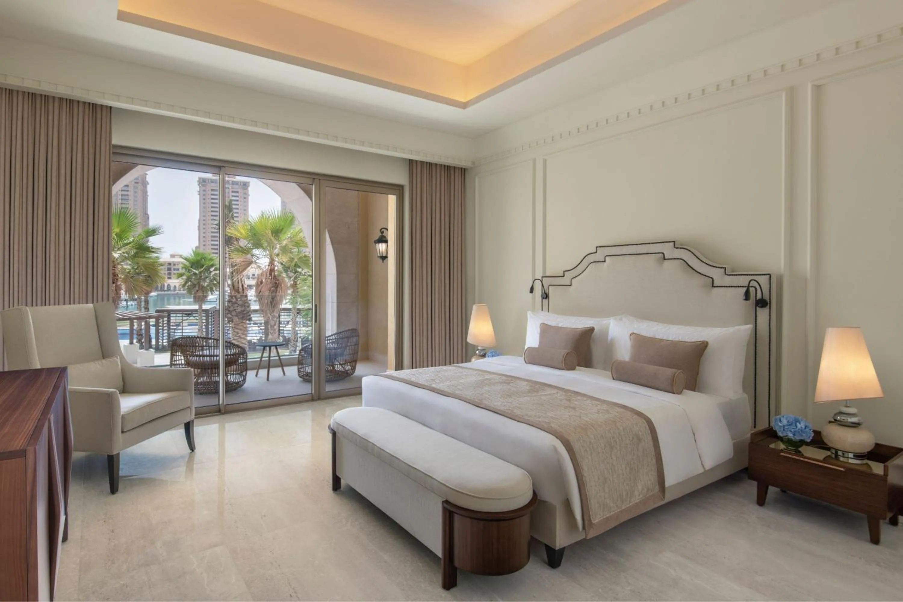 Bedroom, Bed in The St. Regis Marsa Arabia Island, The Pearl Qatar