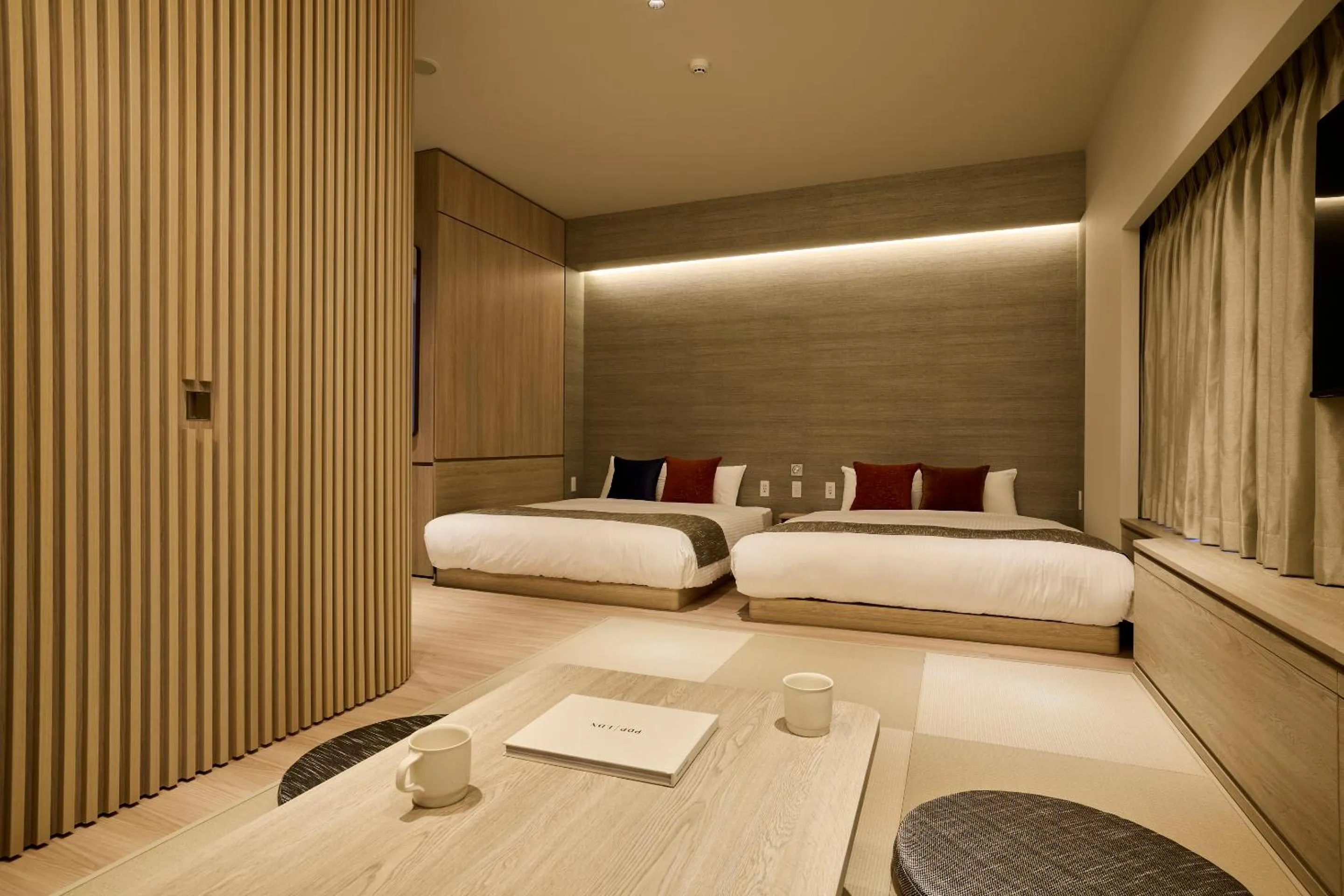 Photo of the whole room, Bed in fav HIROSHIMA HEIWAODORI