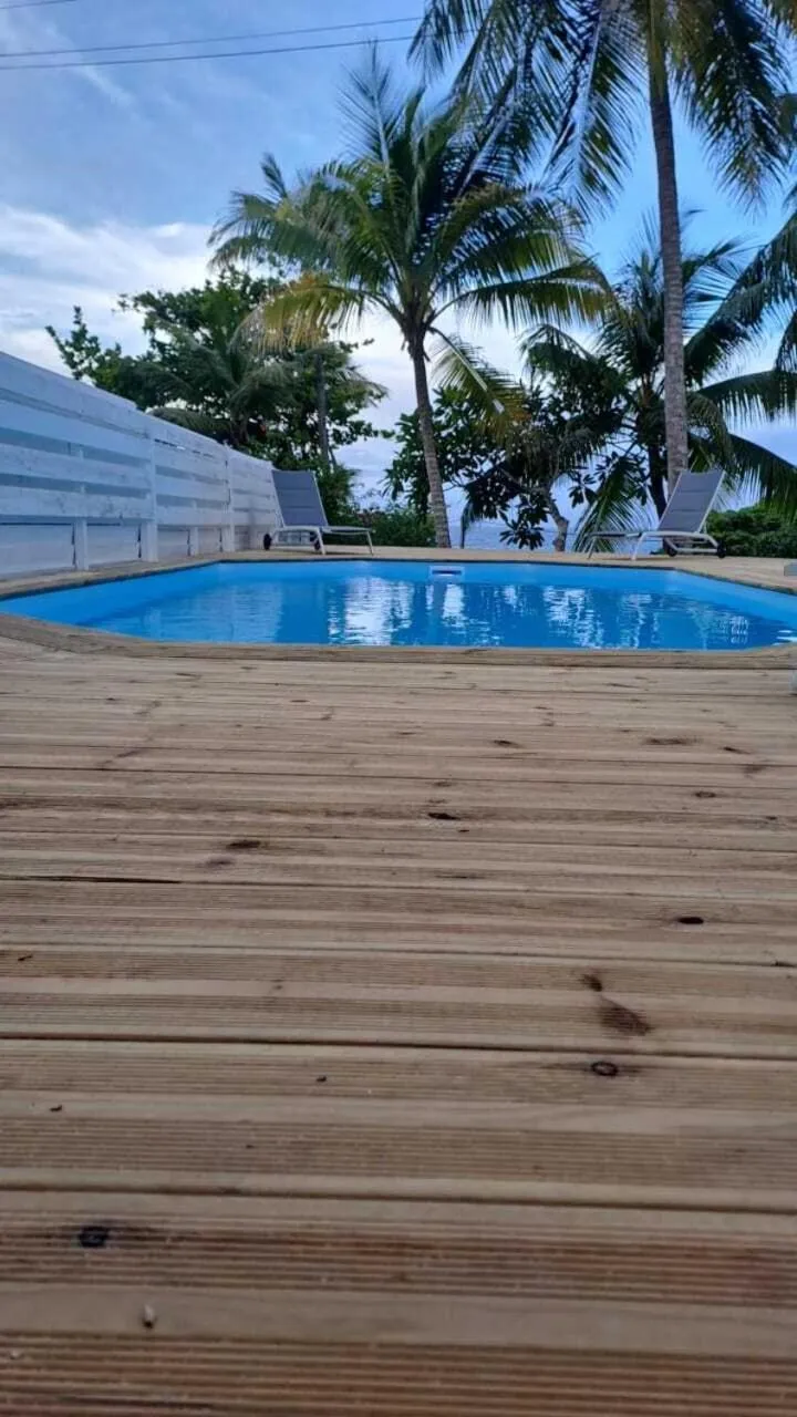Pool view in Le M Hotel Marie Galante