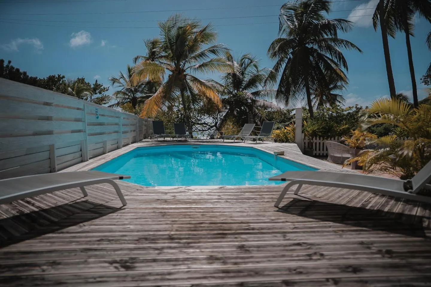 Pool view in Le M Hotel Marie Galante