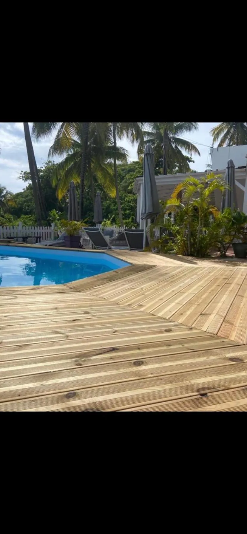 Pool view in Le M Hotel Marie Galante