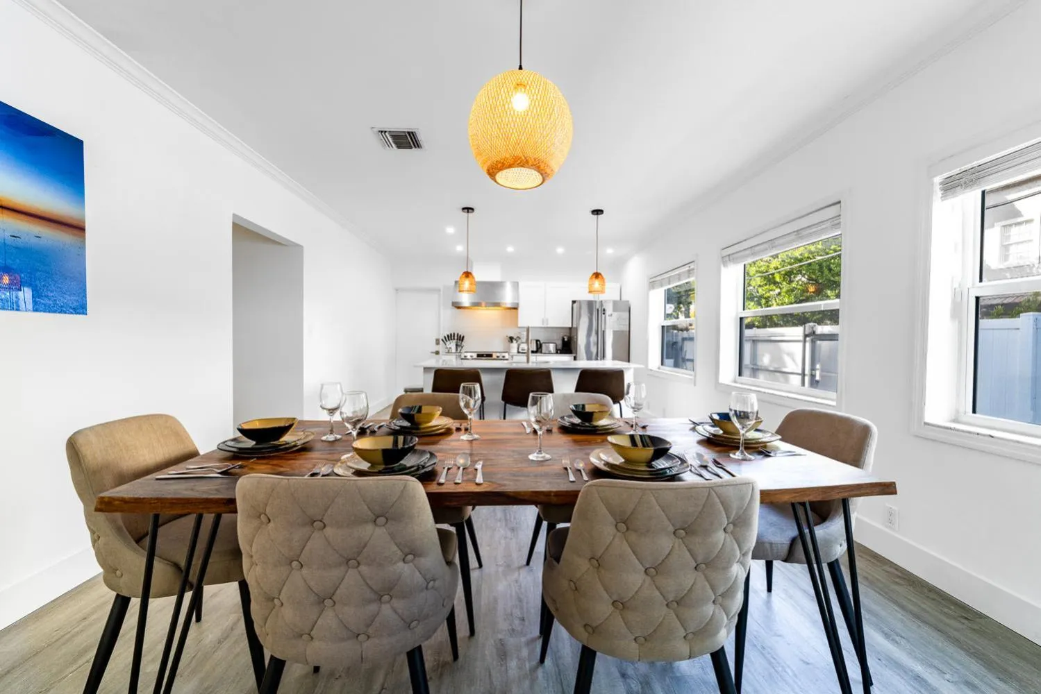 Dining area in The Blue Parrot