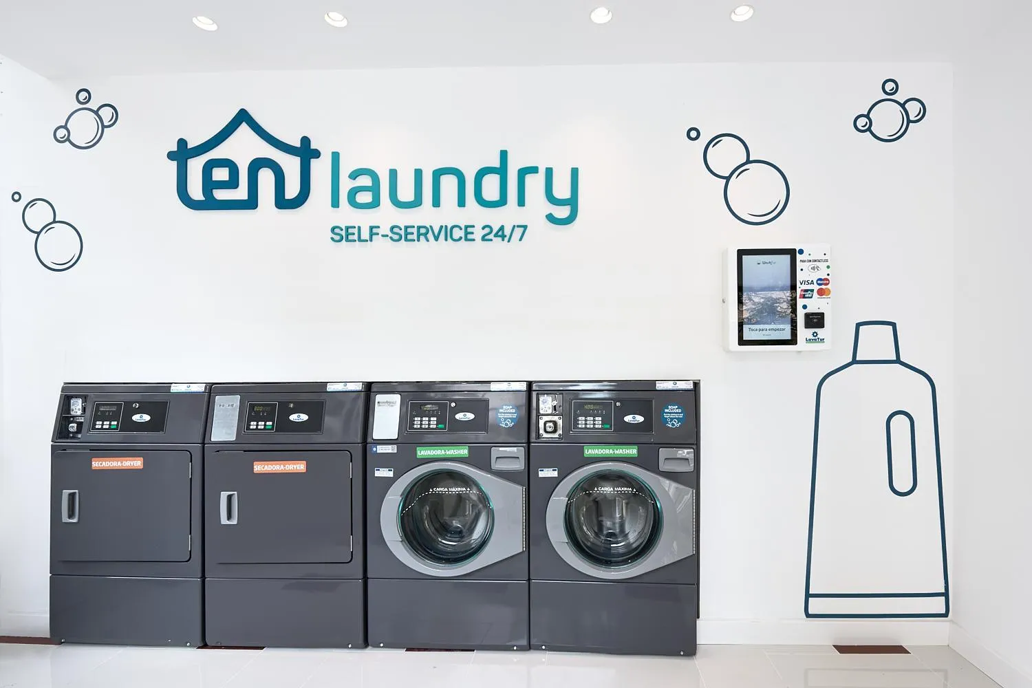 washing machine in tent Bahia de Palma