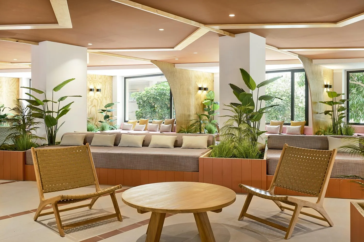 Living room in tent Bahia de Palma