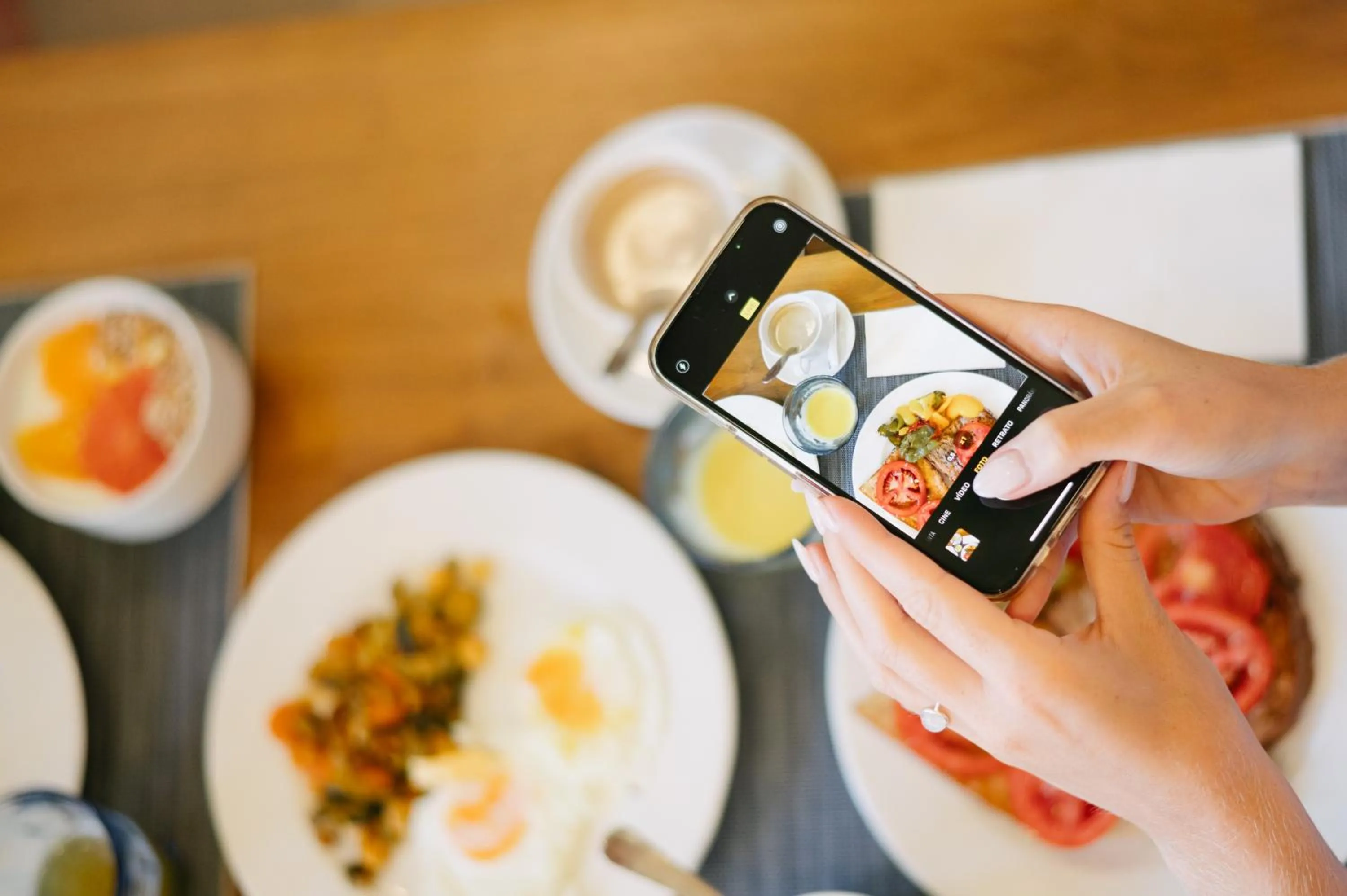 Food and drinks in tent Bahia de Palma