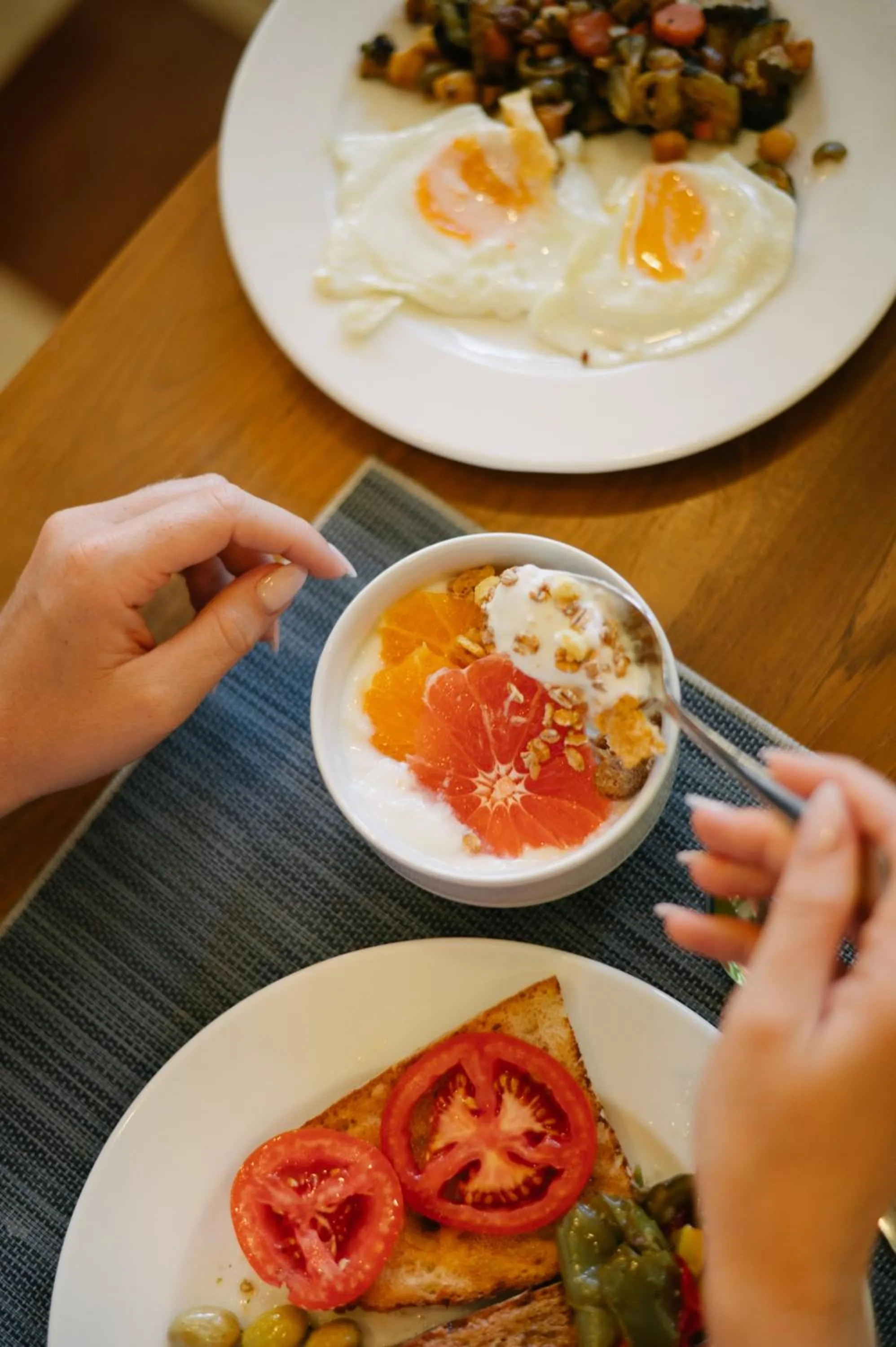 Food and drinks in tent Bahia de Palma