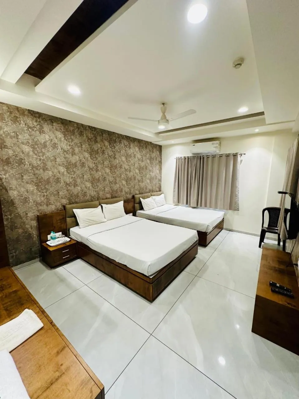 Bedroom, Bed in Hotel TrushaDham Near to Mahalaxmi Temple Kolhapur