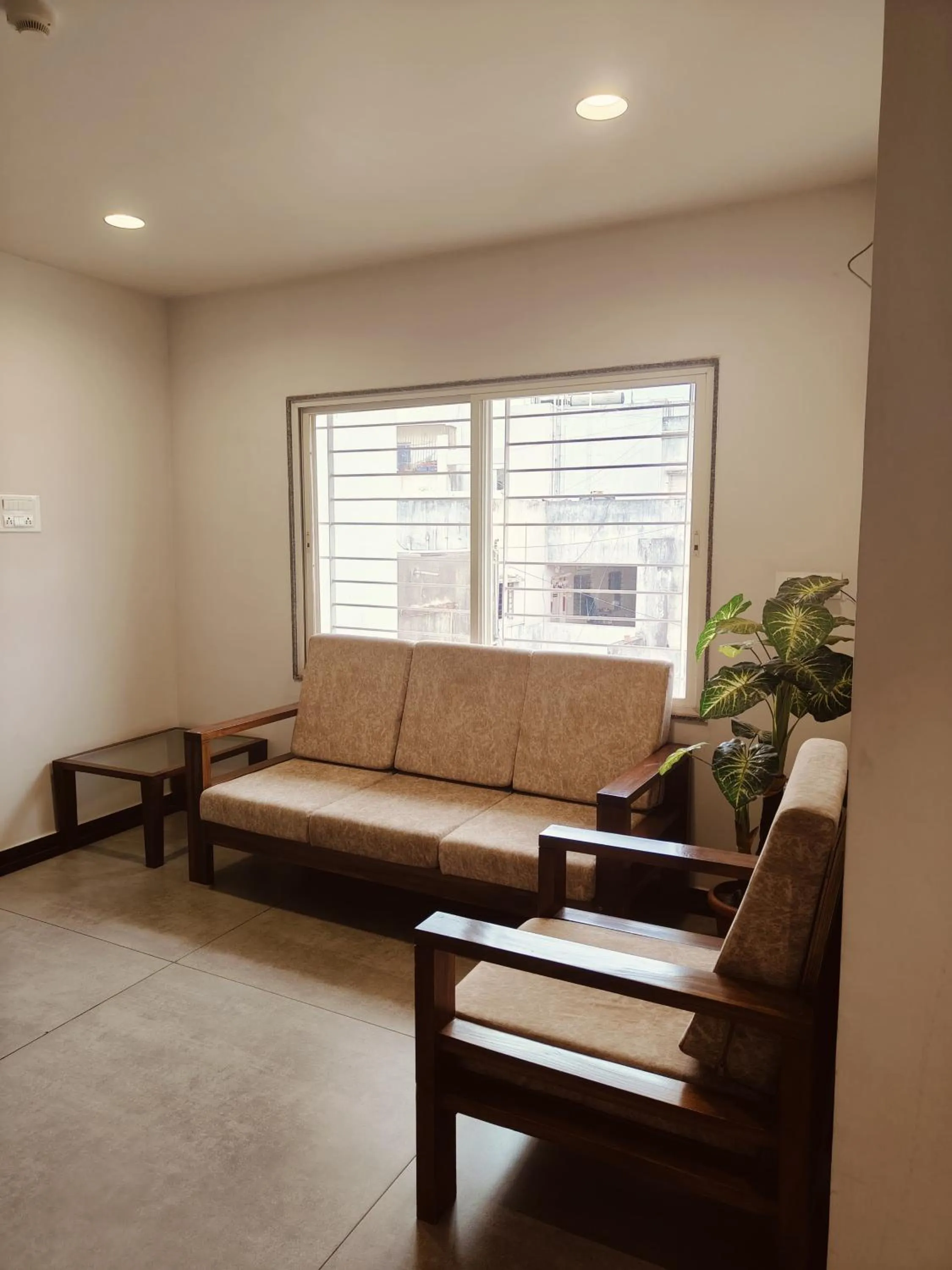 Seating area in Hotel TrushaDham Near to Mahalaxmi Temple Kolhapur