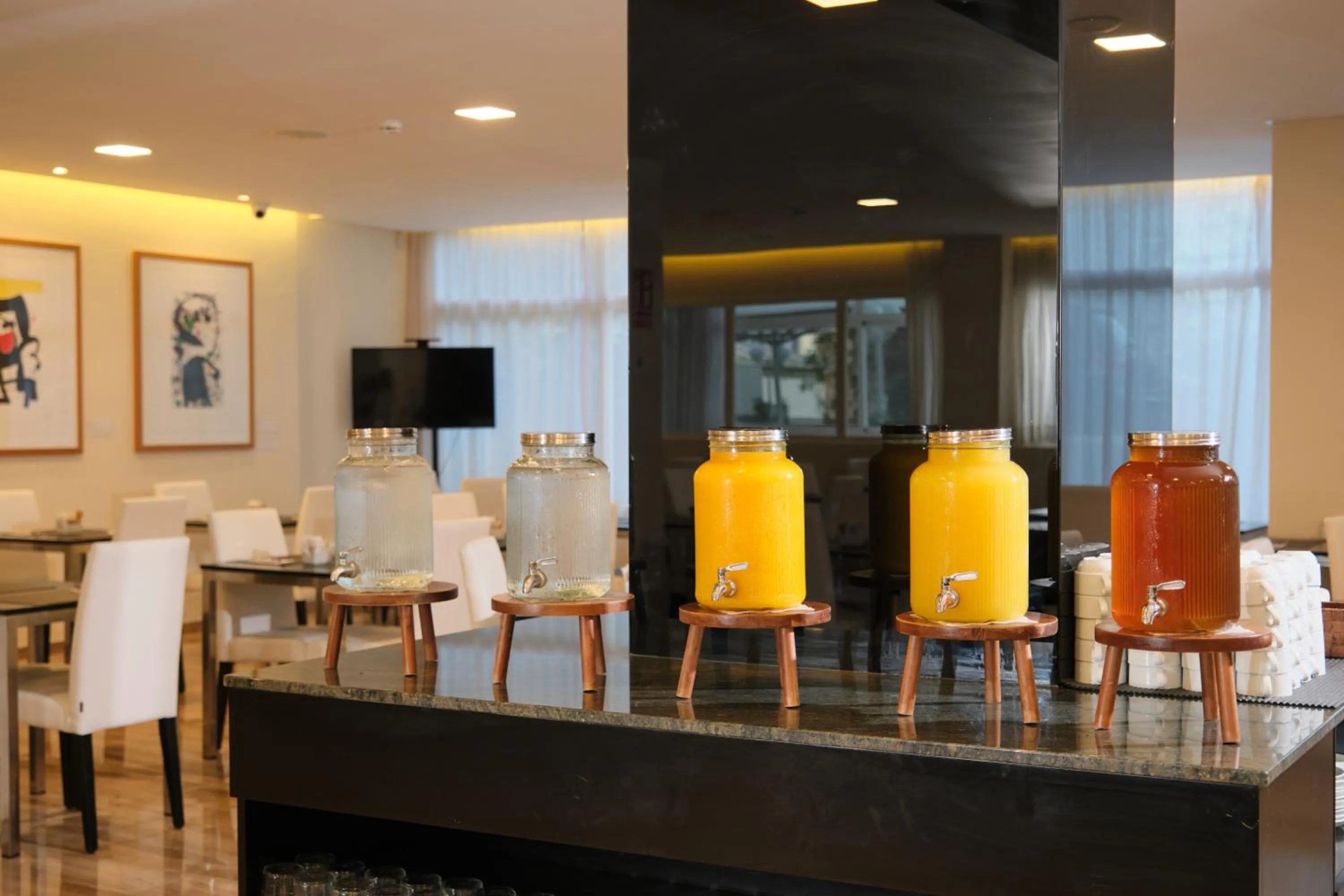 Buffet breakfast in Hotel Joan Miró Museum