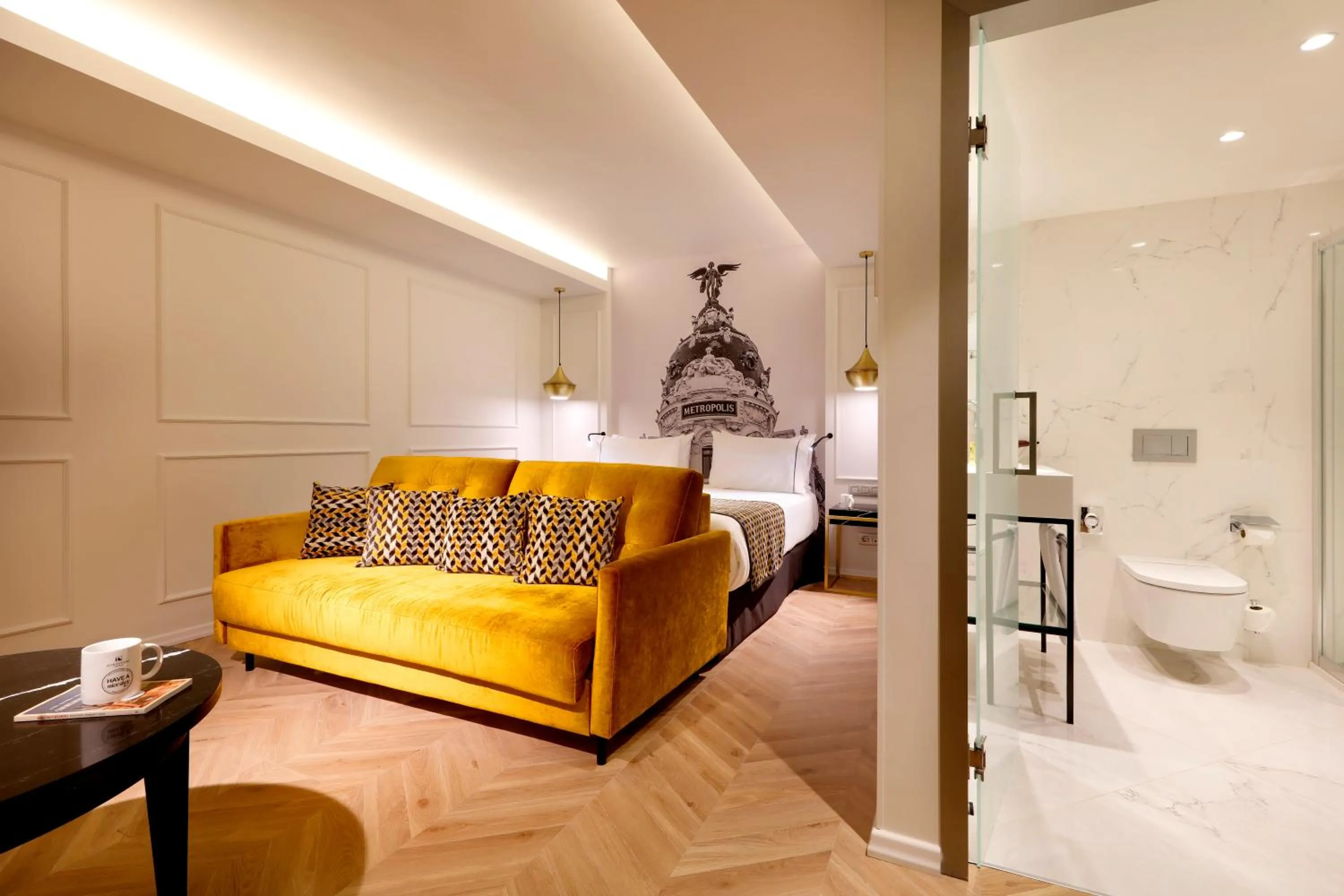 Photo of the whole room, Bed in Eurostars Madrid Gran Vía