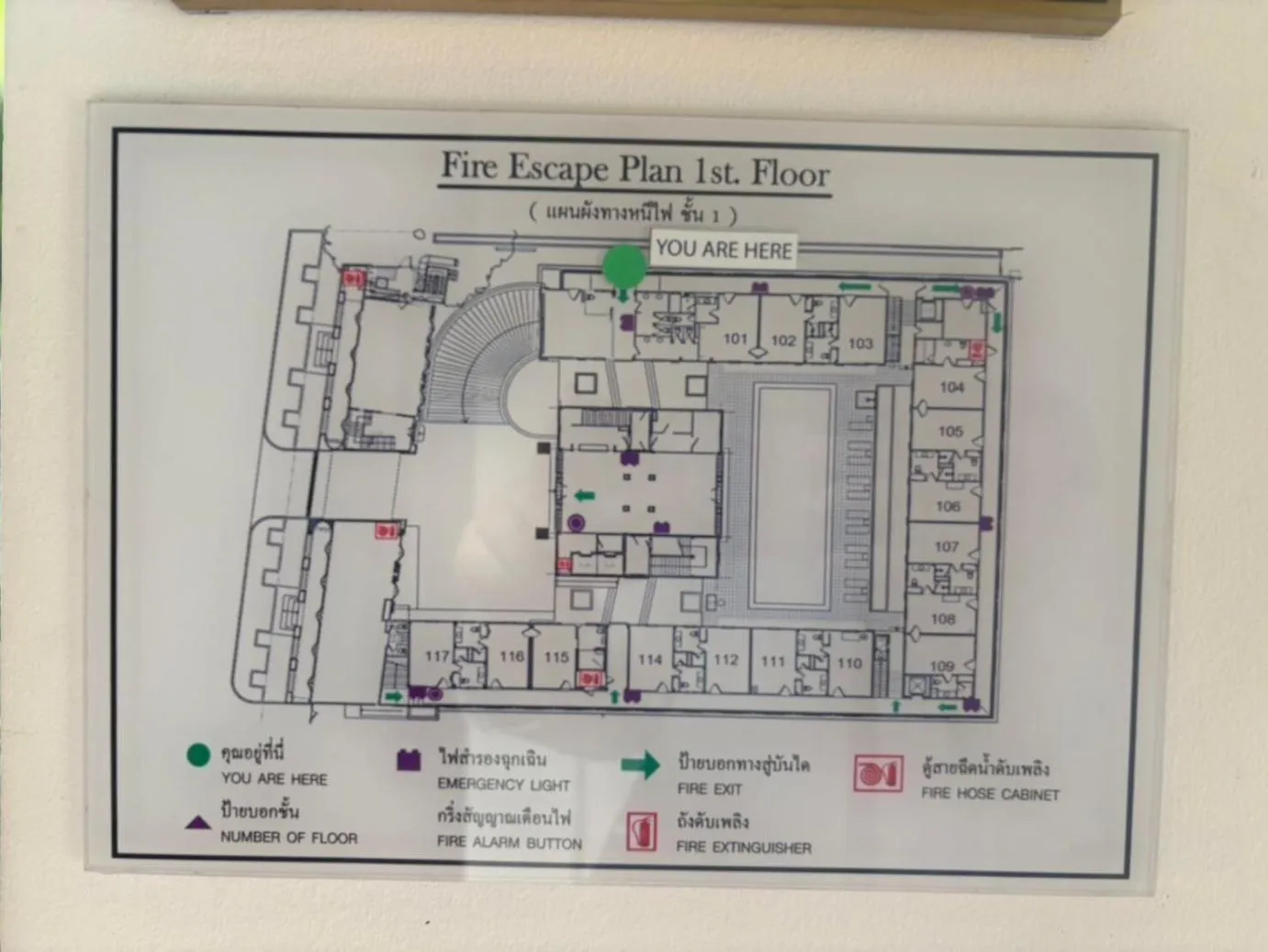 Floor plan in Bella Nara Hotel Chiang Mai