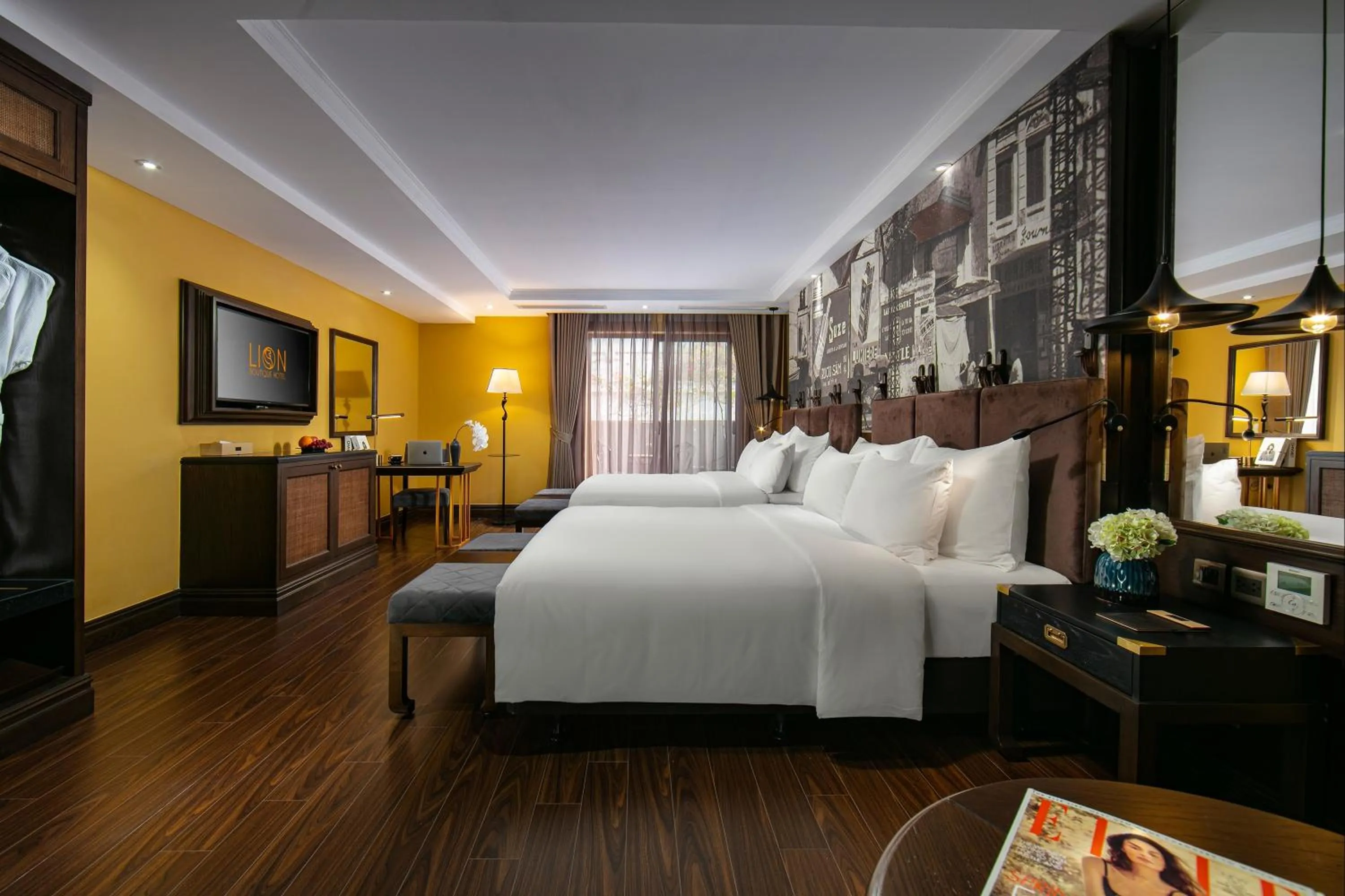 TV and multimedia, Bed in Hanoi Lion Boutique Hotel & Spa