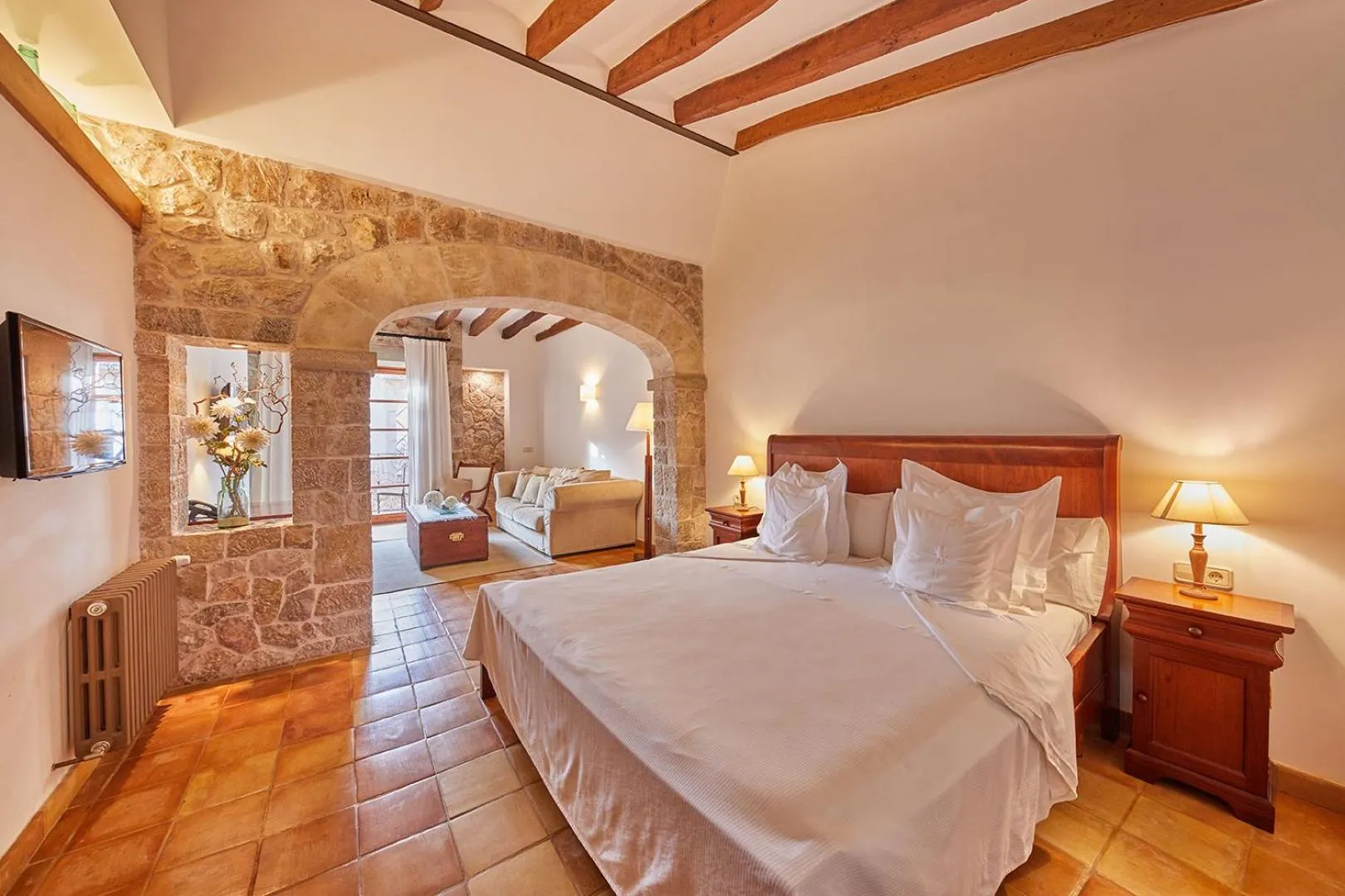 Bed in Cas Comte Suites & Spa - Adults Only