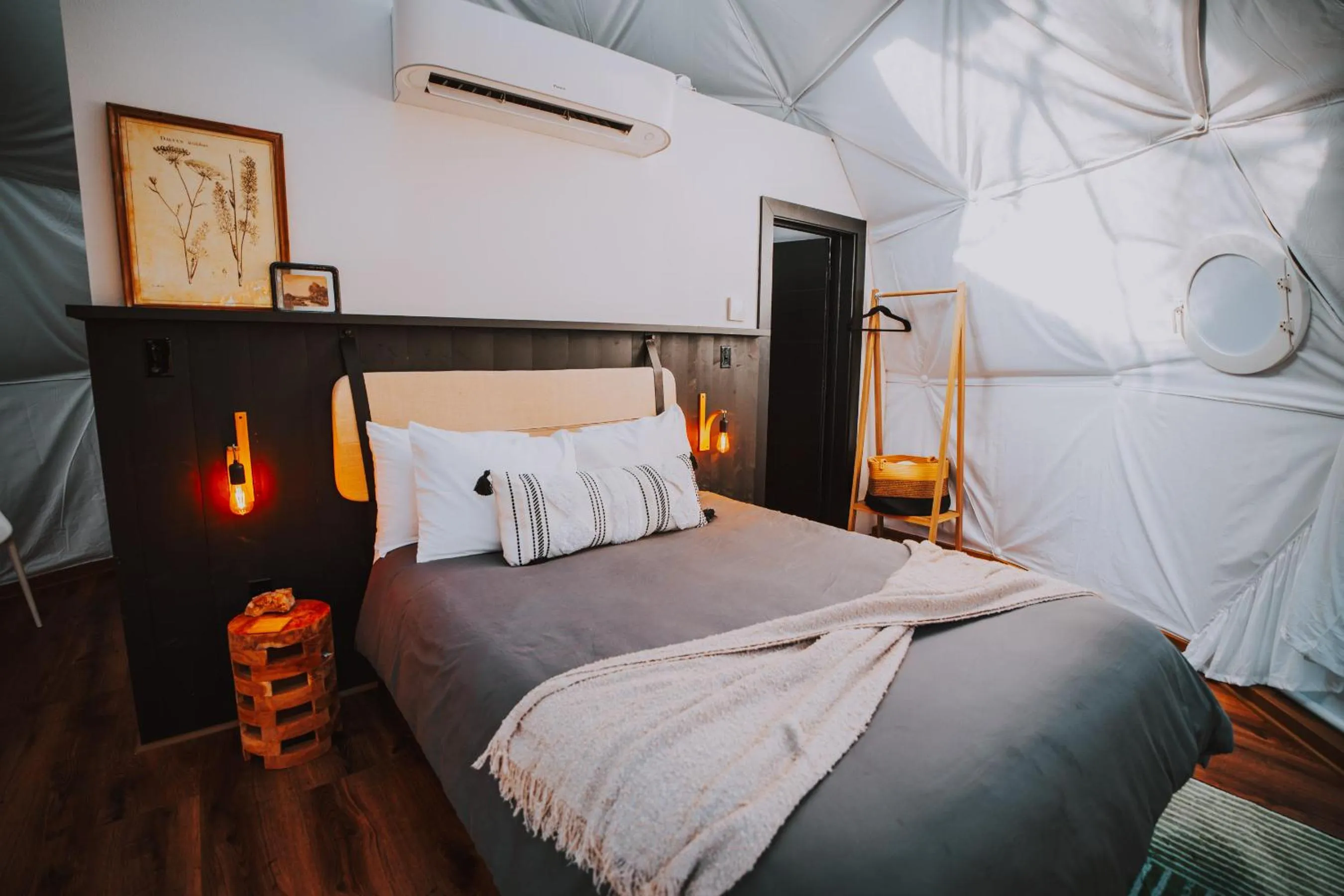 Bed in Starlight Haven Hot Springs