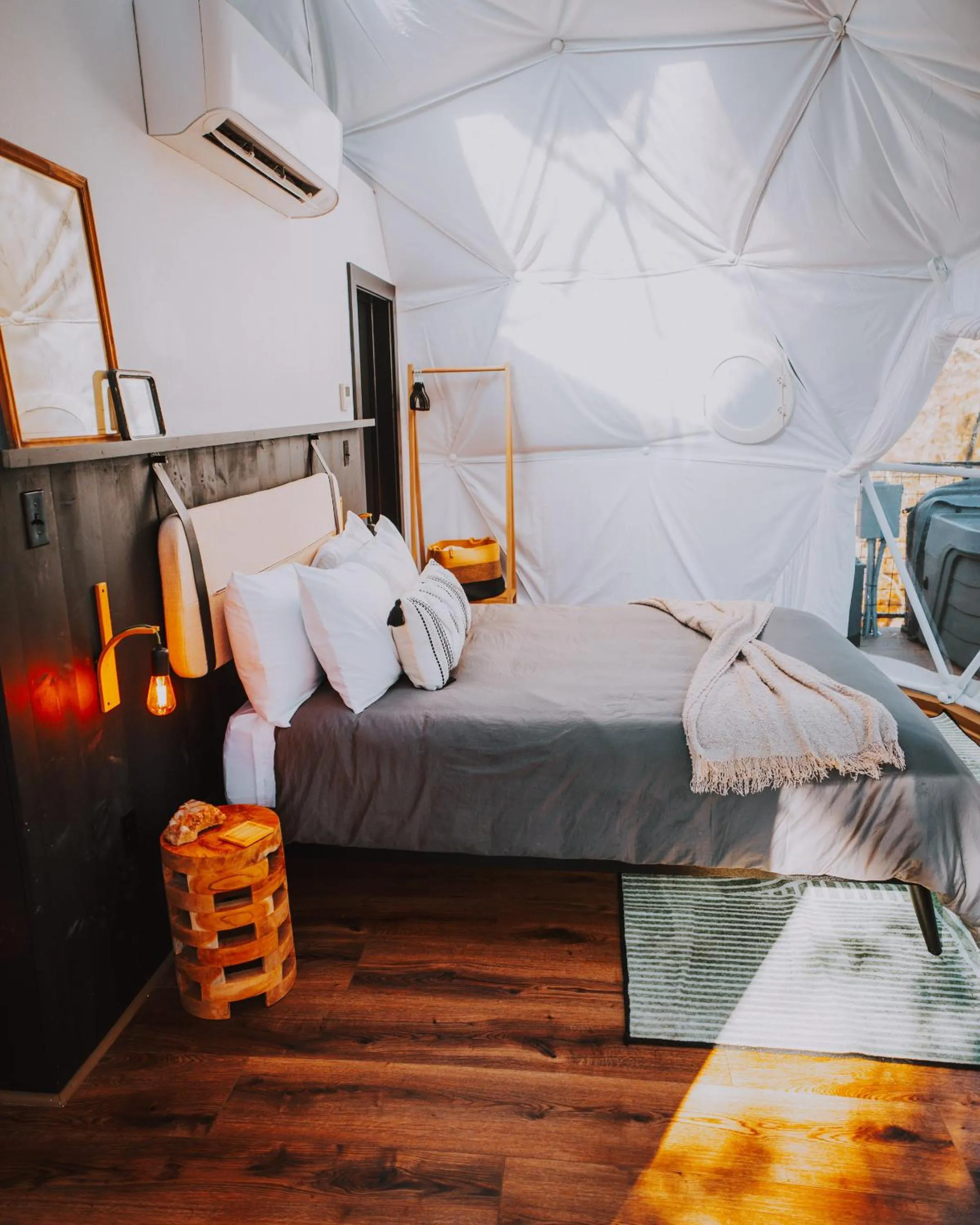 Bed in Starlight Haven Hot Springs