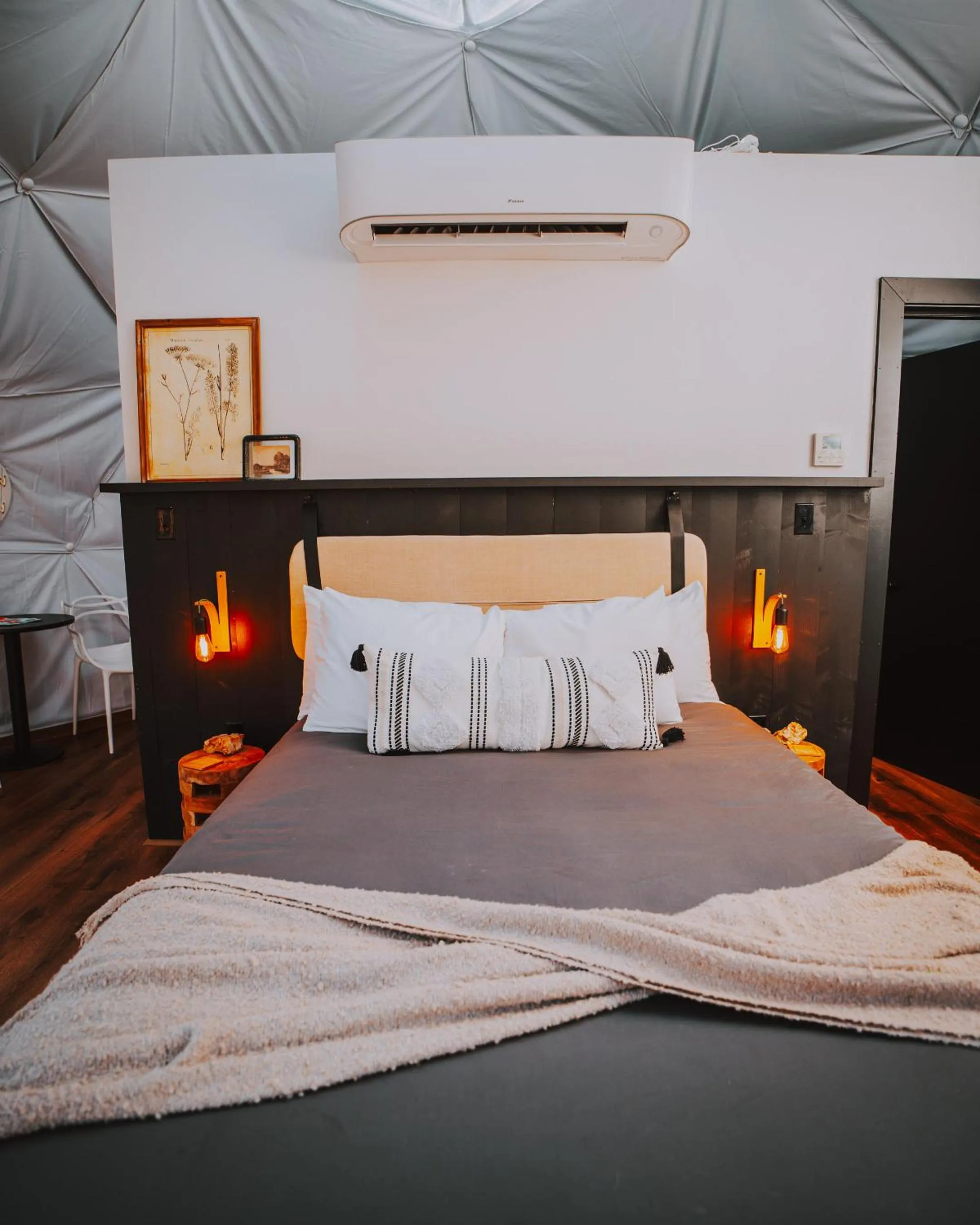 Bed in Starlight Haven Hot Springs