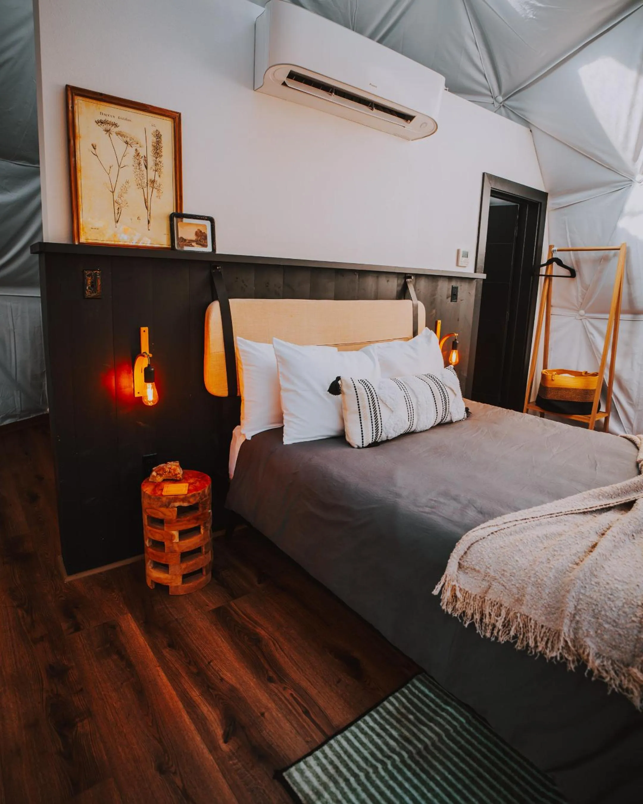 Bed in Starlight Haven Hot Springs