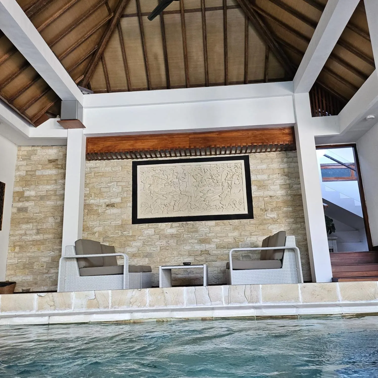 Swimming pool in Villa Casablanca Surf Keramas