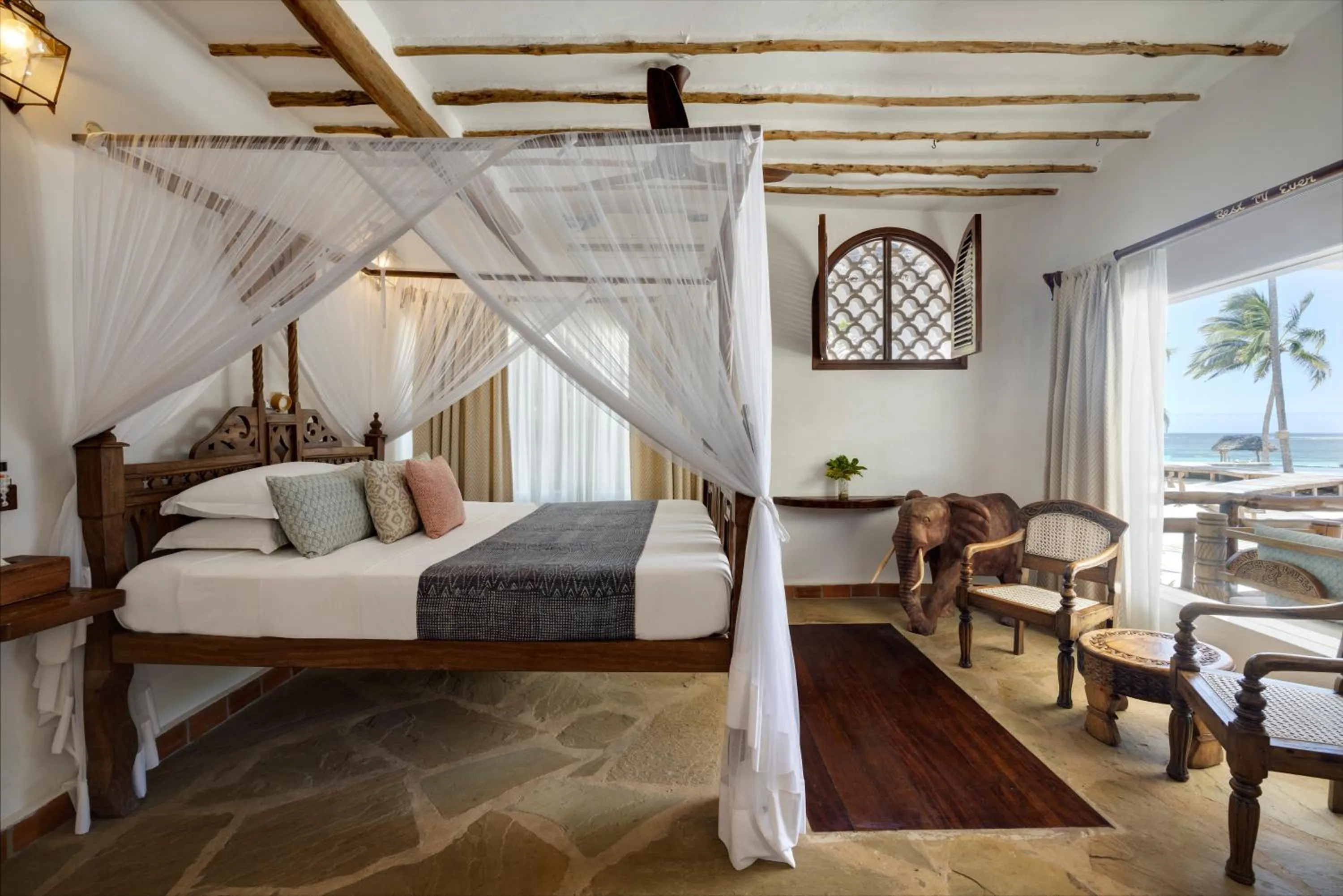 Bed in Waterlovers Beach Resort