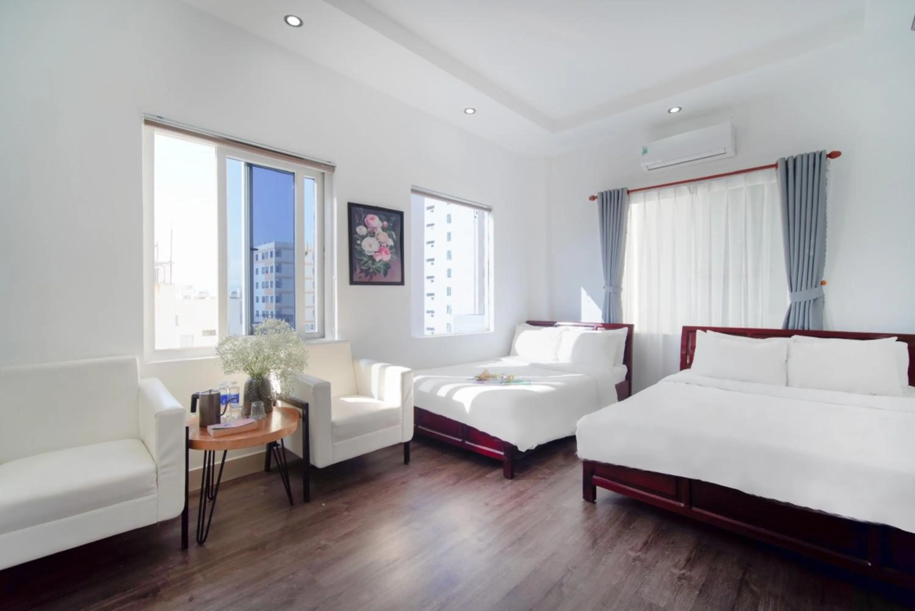 Bed in SKY APARTMENT & HOTEL