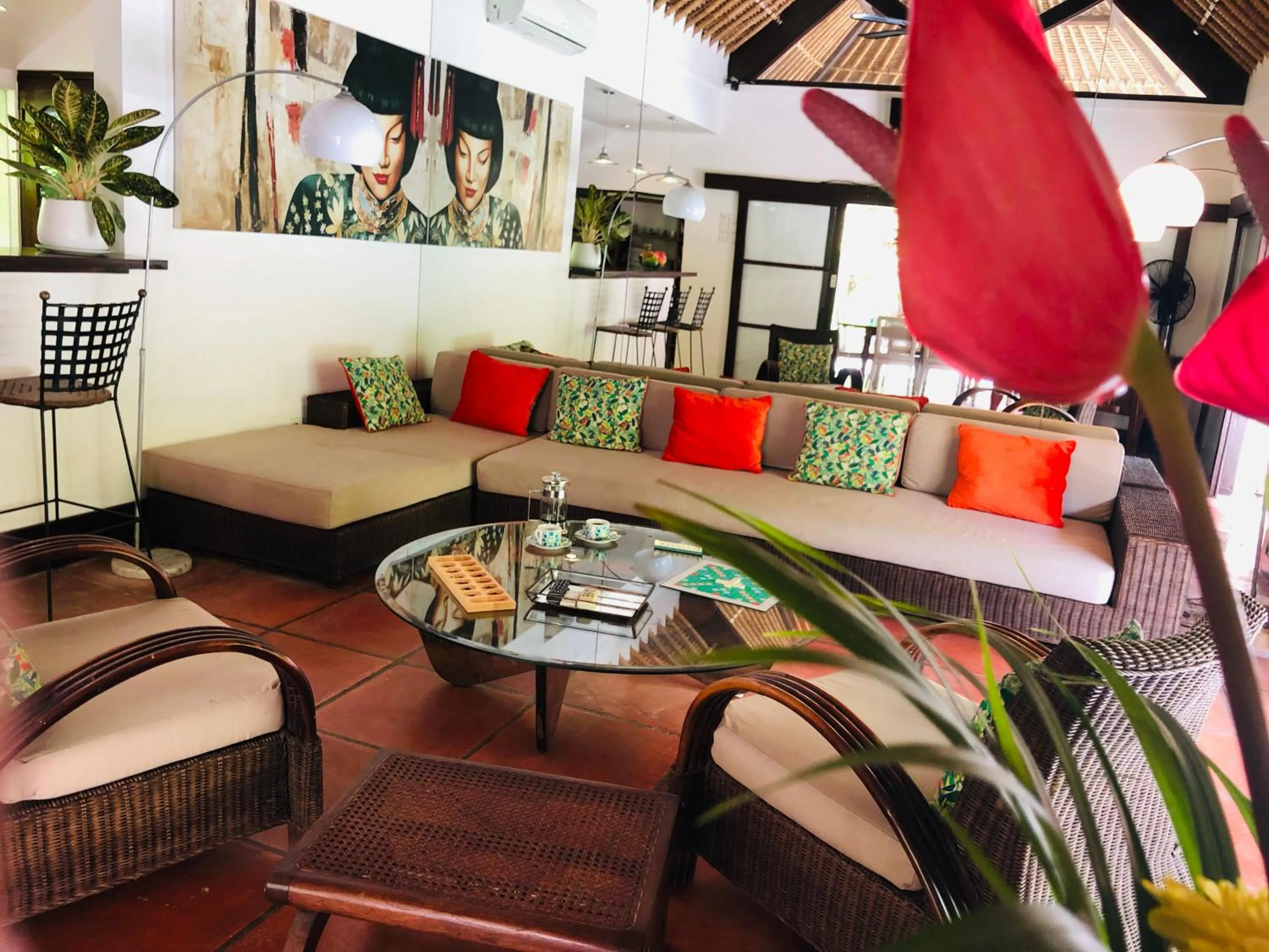 Living room in Villa Elleo