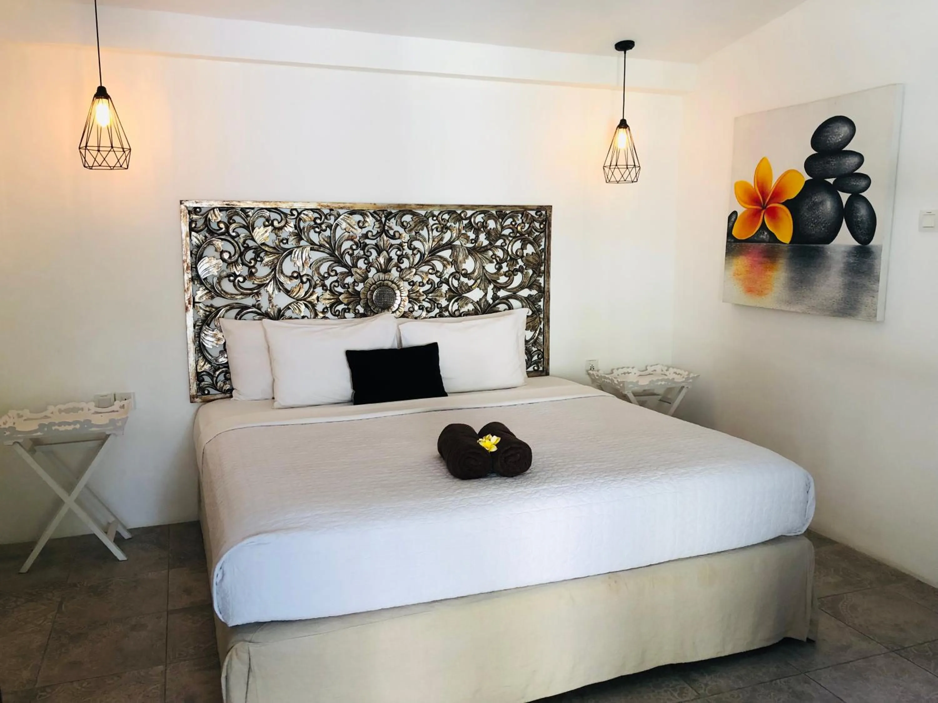 Bedroom, Bed in Villa Elleo