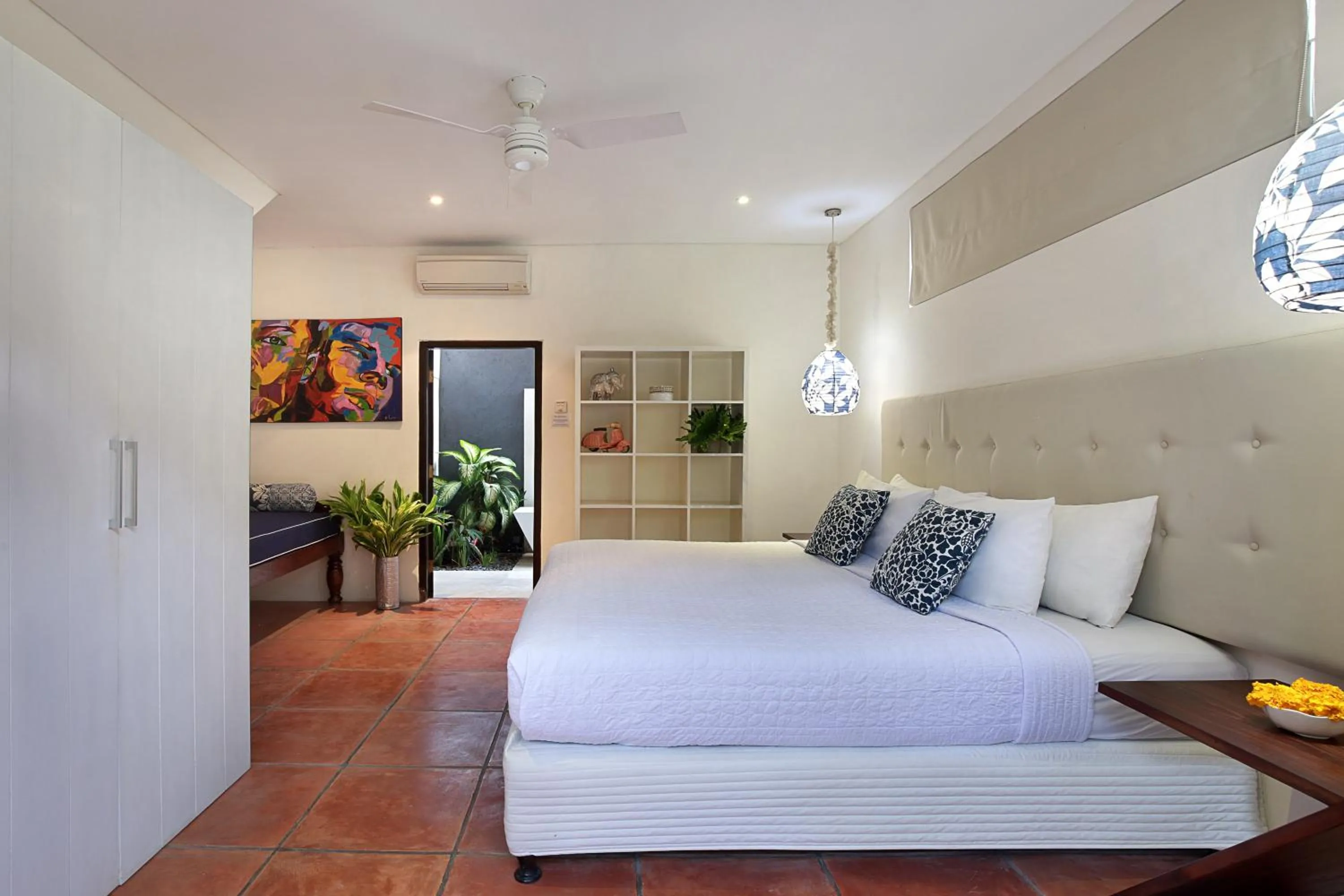 Bedroom, Bed in Villa Elleo