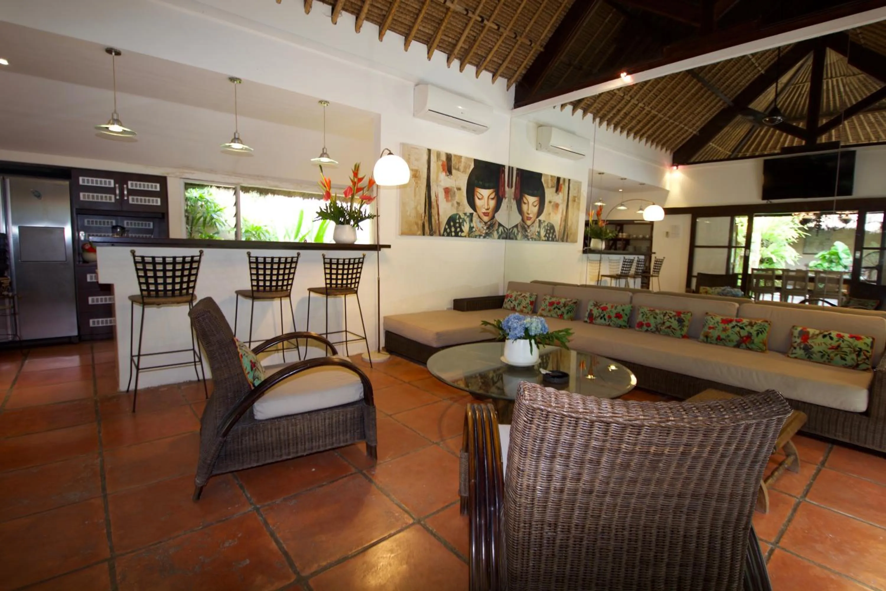 Living room in Villa Elleo