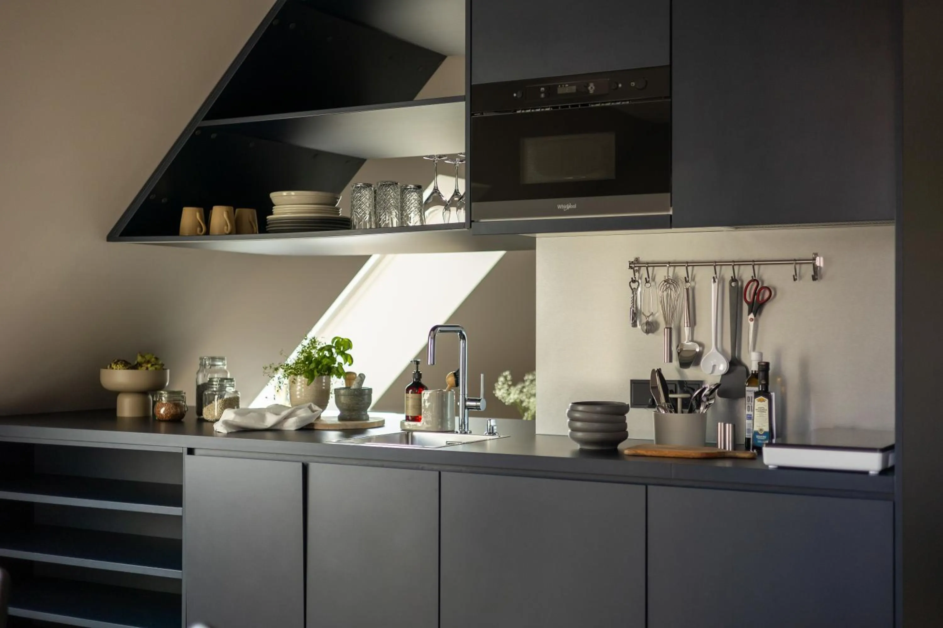 Kitchen or kitchenette in Unity Malmö - A Studio Hotel