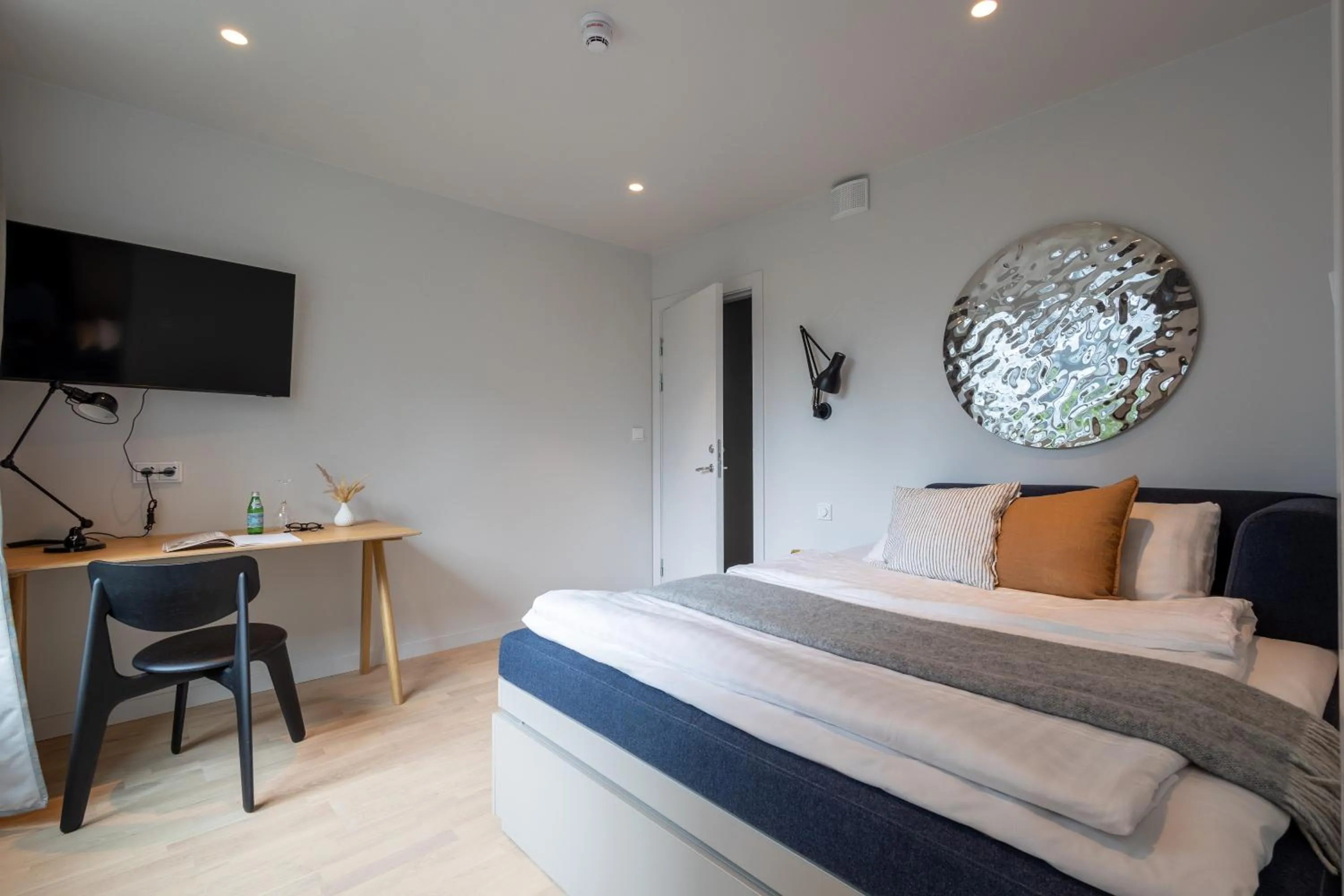 Bed in Unity Malmö - A Studio Hotel