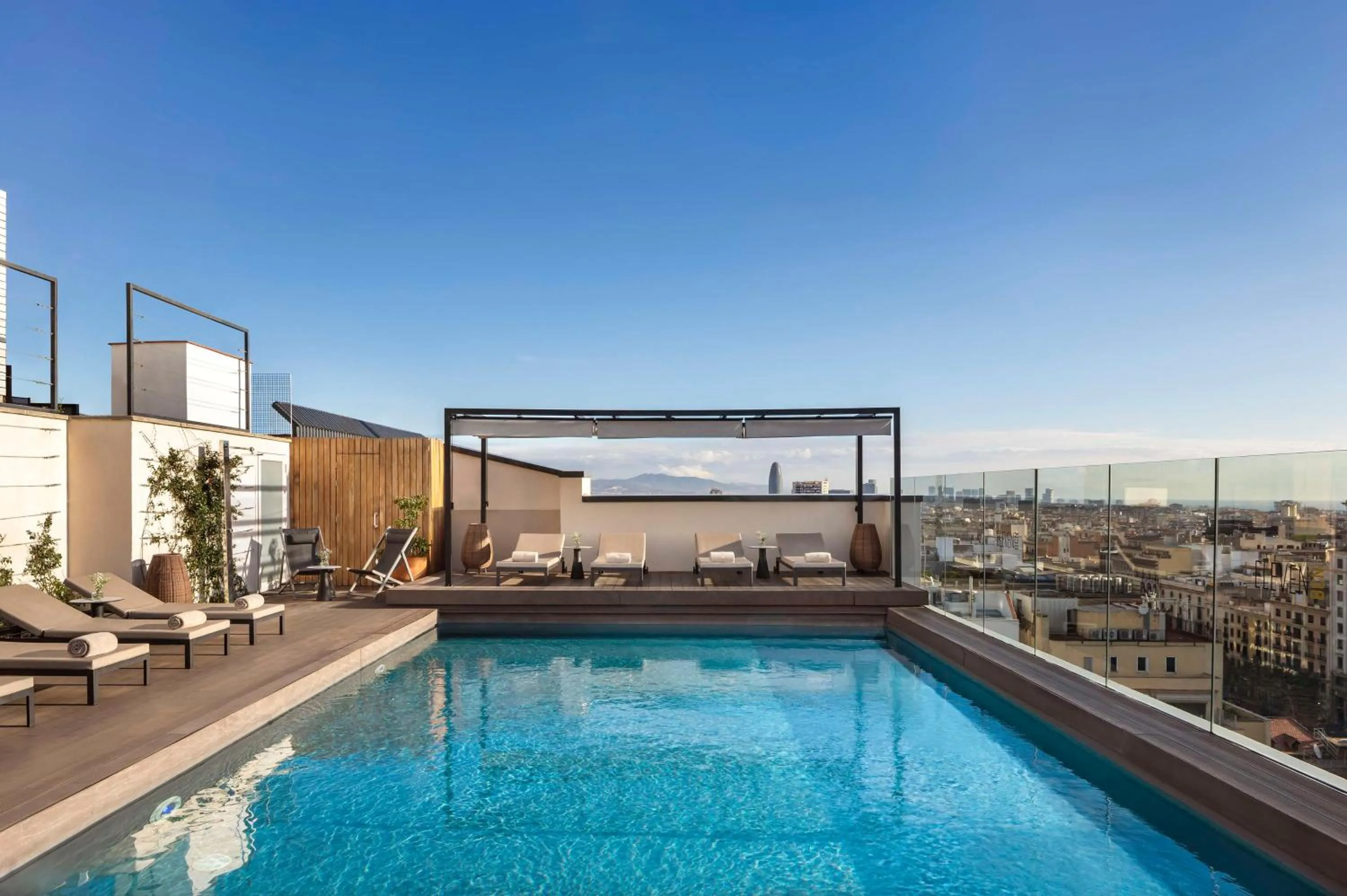 Pool view in NH Collection Barcelona Gran Hotel Calderon