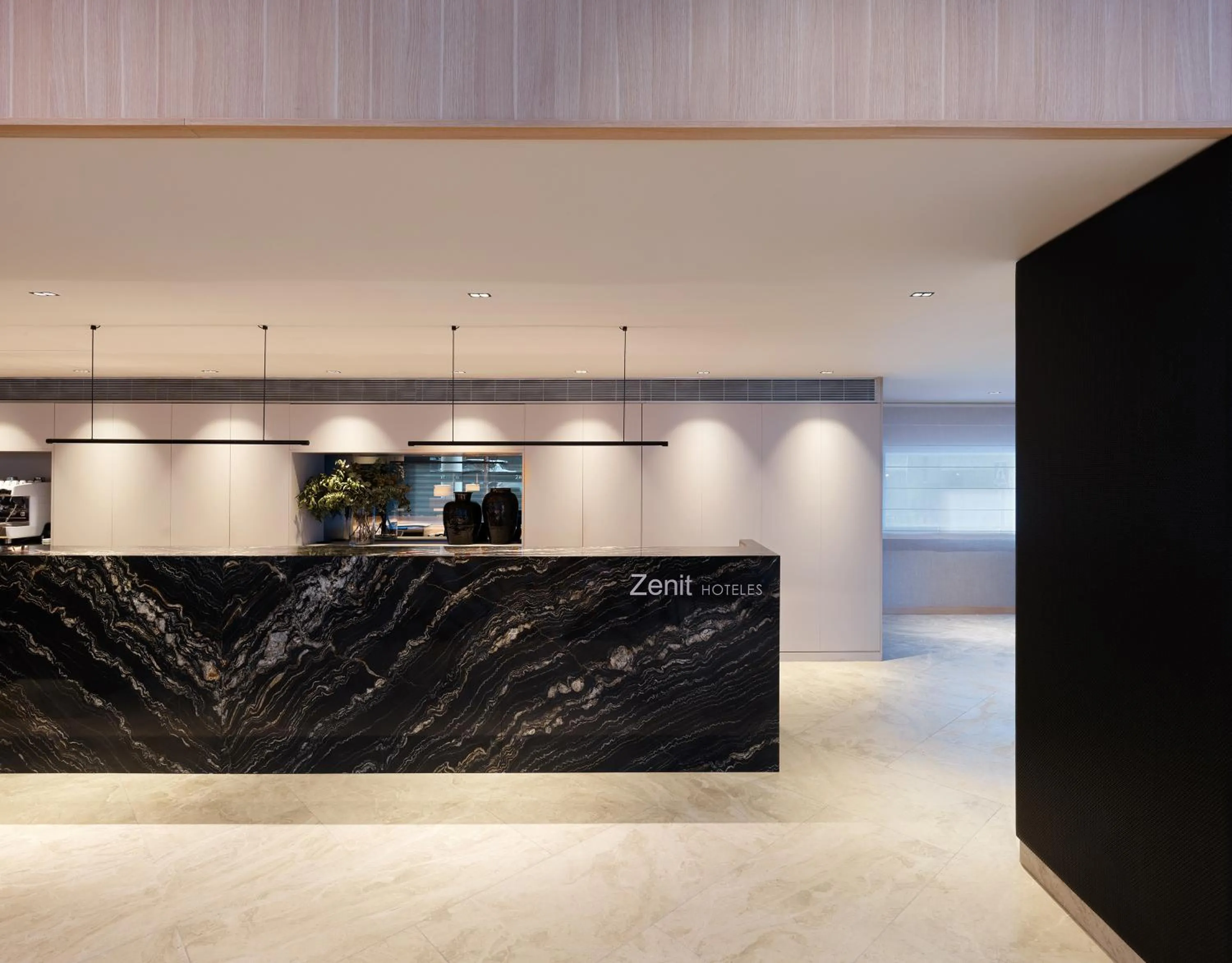 Lobby or reception in Zenit Coruña