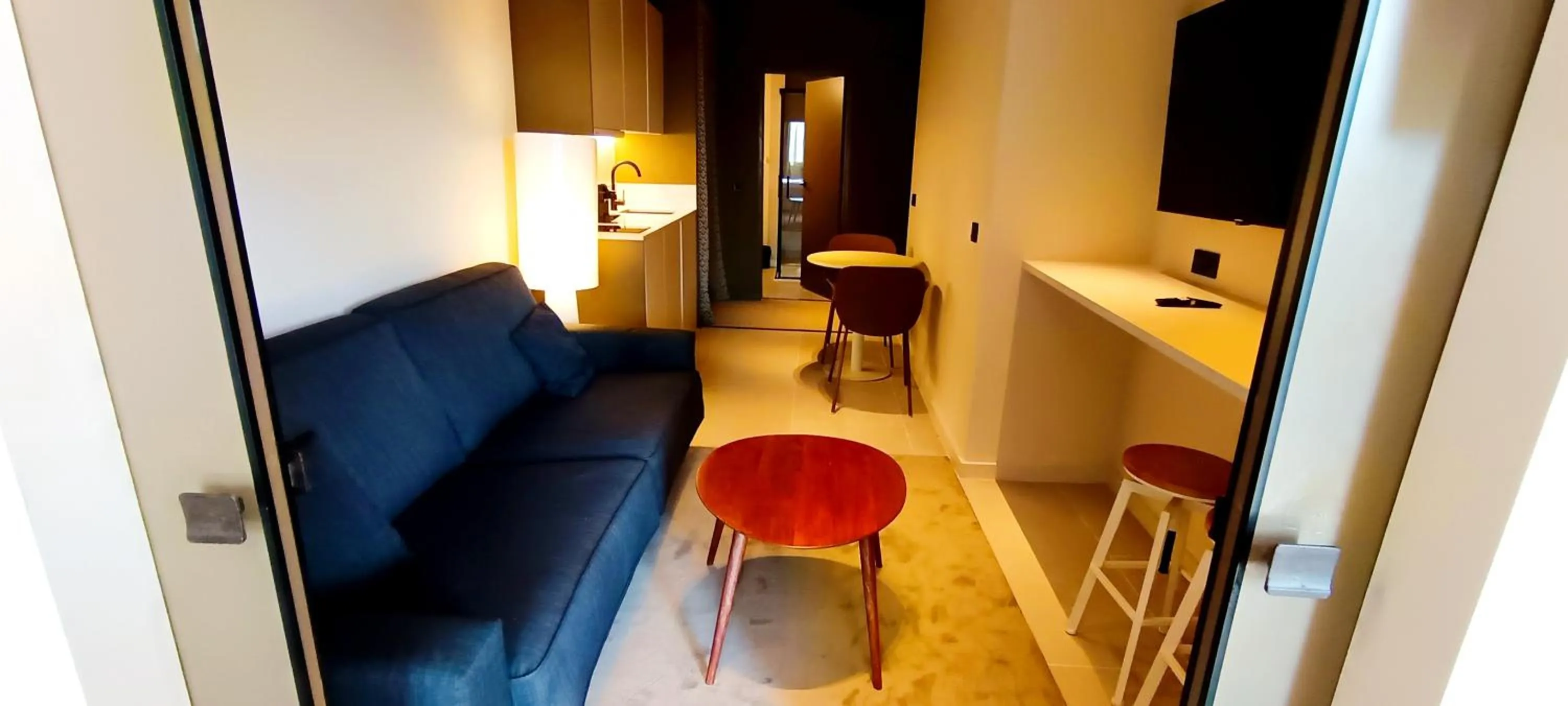 Living room in Senator Barcelona Apartments