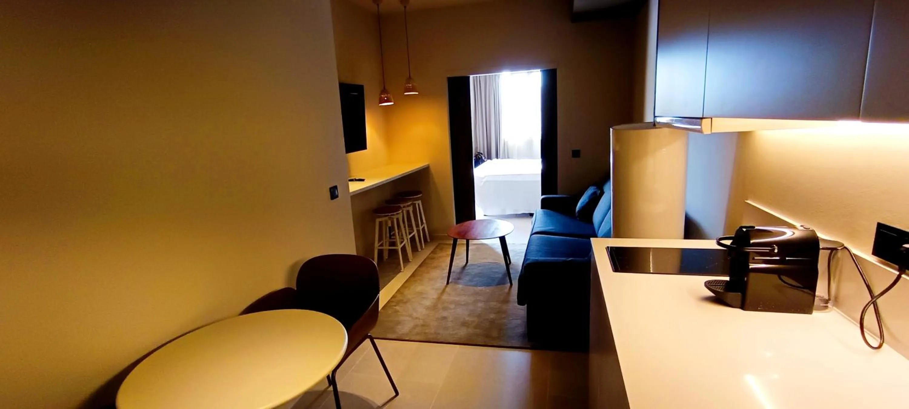 Living room in Senator Barcelona Apartments