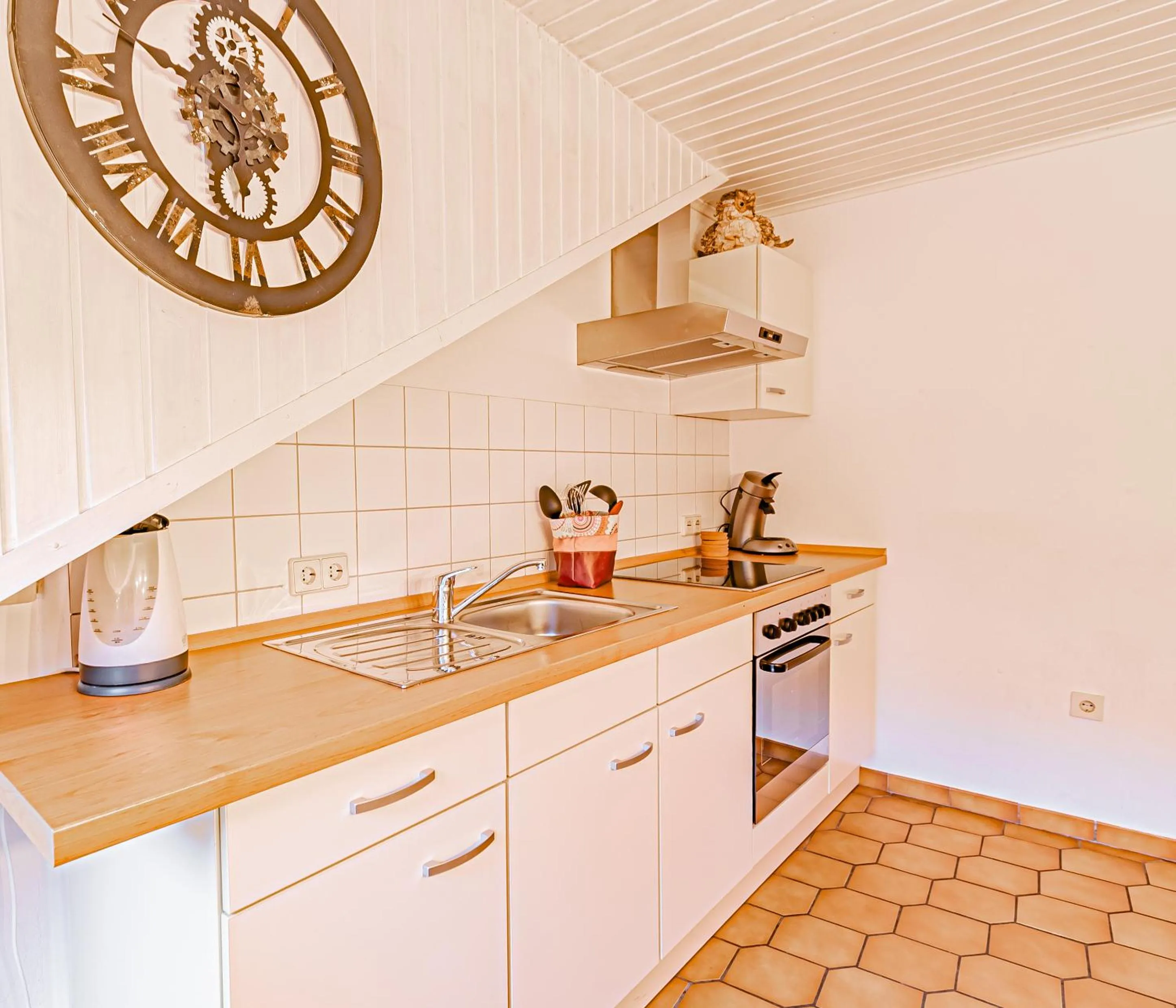 Kitchen or kitchenette in Johannishof Wein-Café & Gästehaus