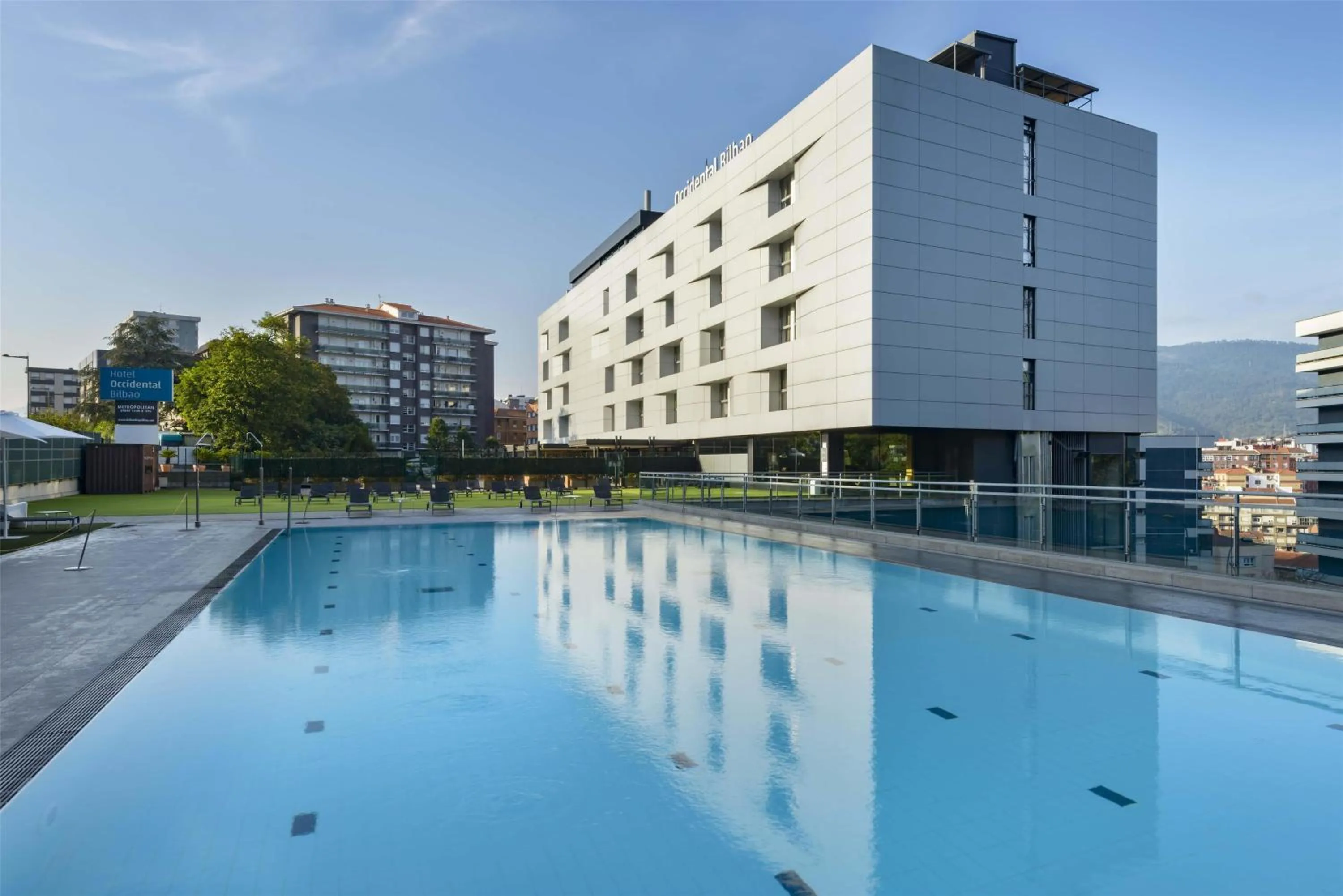 Pool view in Occidental Bilbao