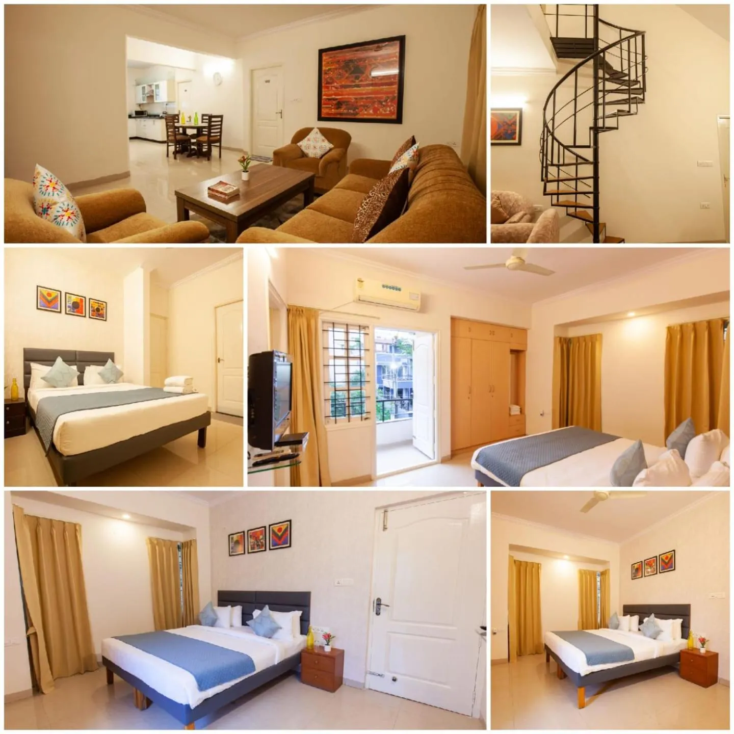 Bed in Iris Comforts Sharing service apartment