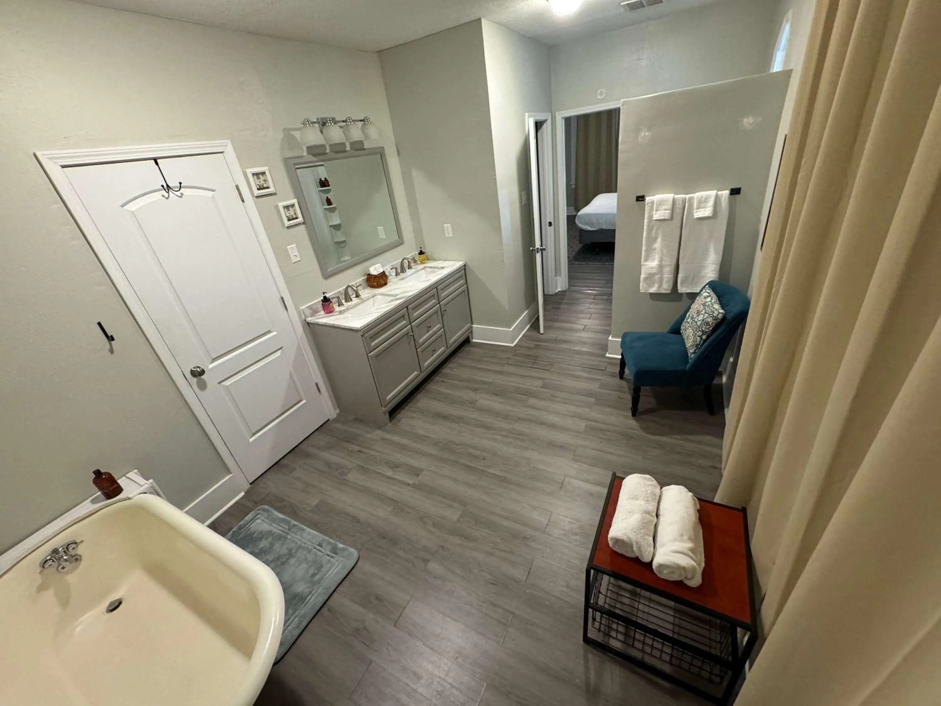 Bed in Modern Cottage on Michigan